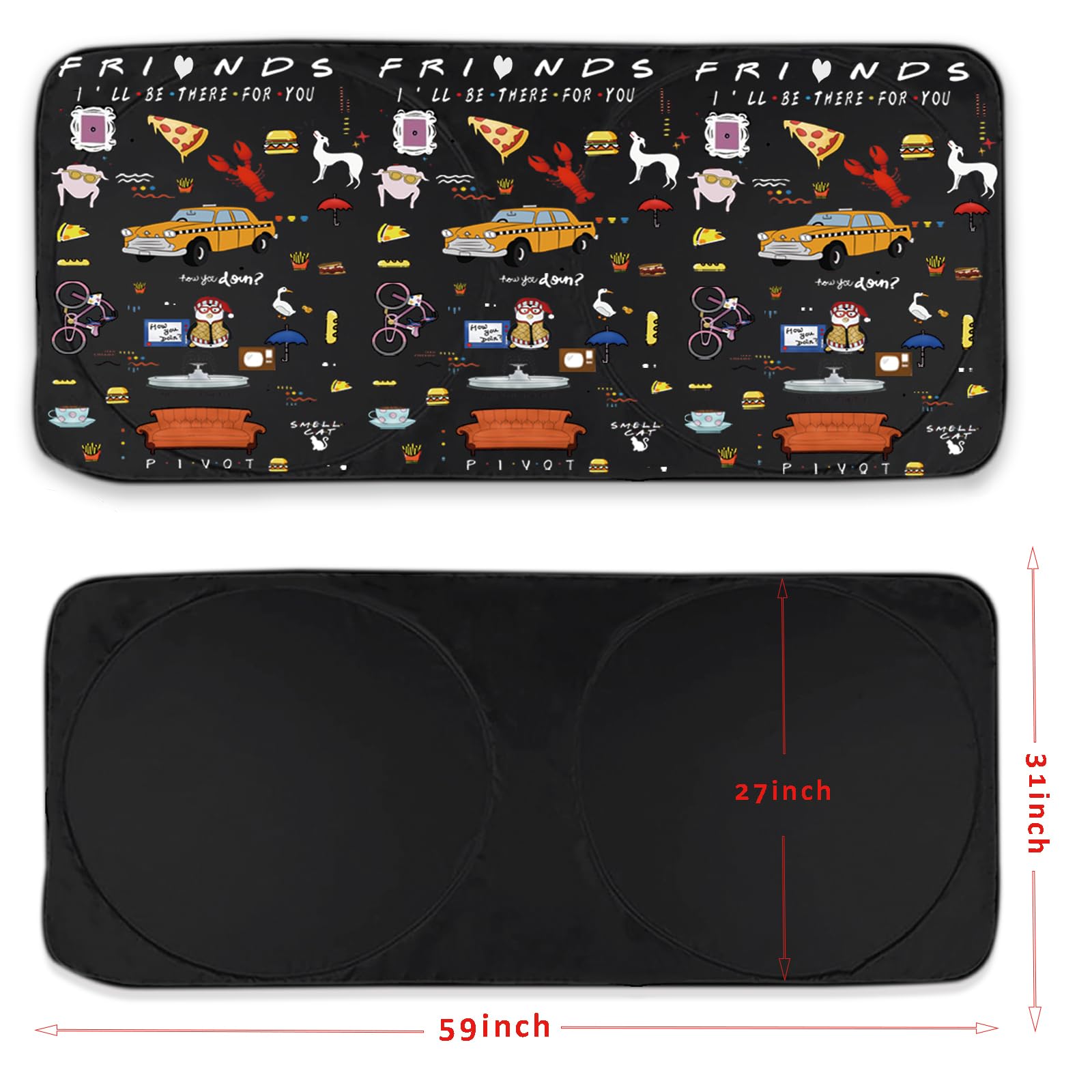 Car Windshield Sunshade,Car Accessories,Funny Tv Show Merchandise,Funny Merchandis Tv Show Gifts,Foldable Sun Blocker For Car Ke