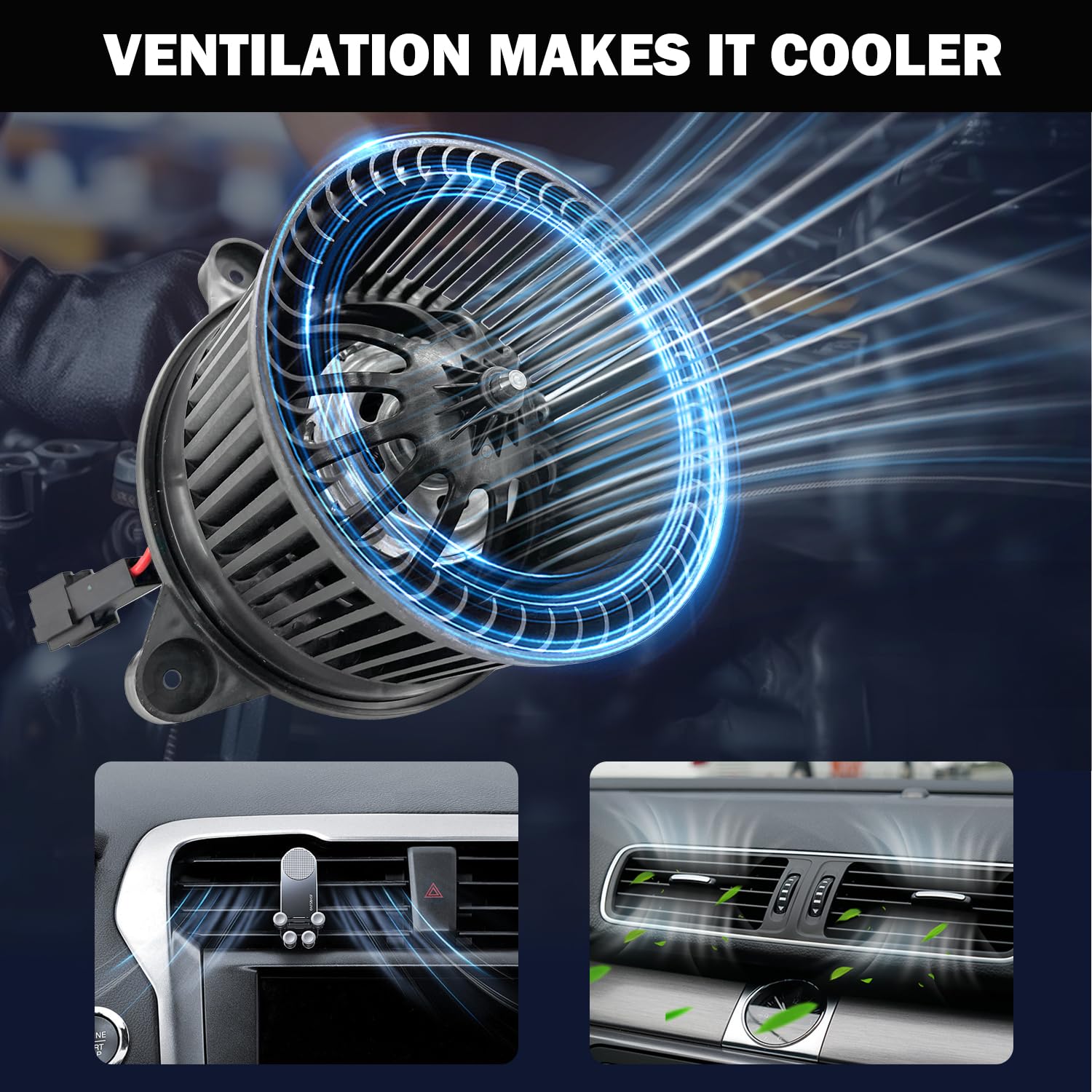 Aspligo 700198 Ac Heater Blower Motor Fan Assembly Fit For Dodge Dakota 2005-2010,For Ram Dakota 2011 5161007Ab