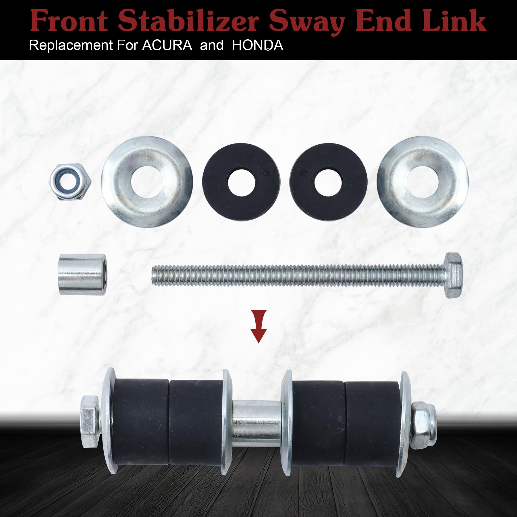 Stiueoav K90123 Sway Bar Link - Front Stabilizer End Link Compatible With 1990-2001 Integra?1988-2000 Civic?1988-1991 Crx?1988-1