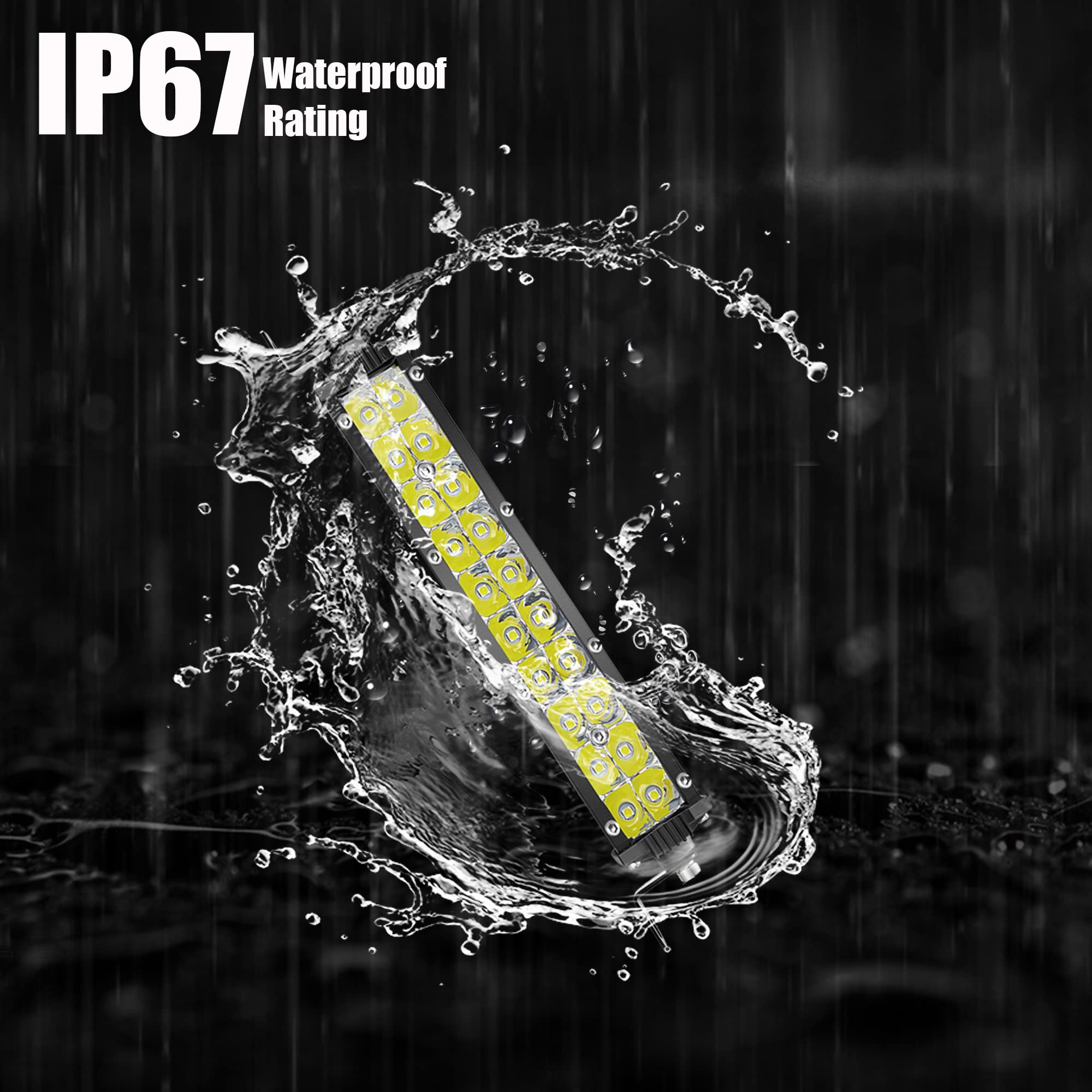 7 Inch Slim Led Light Bar For Truck Tractor, Small Led Pods Off Road Driving Auxiliary Fog Lights 60W 6000Lm, Waterproof Flood W