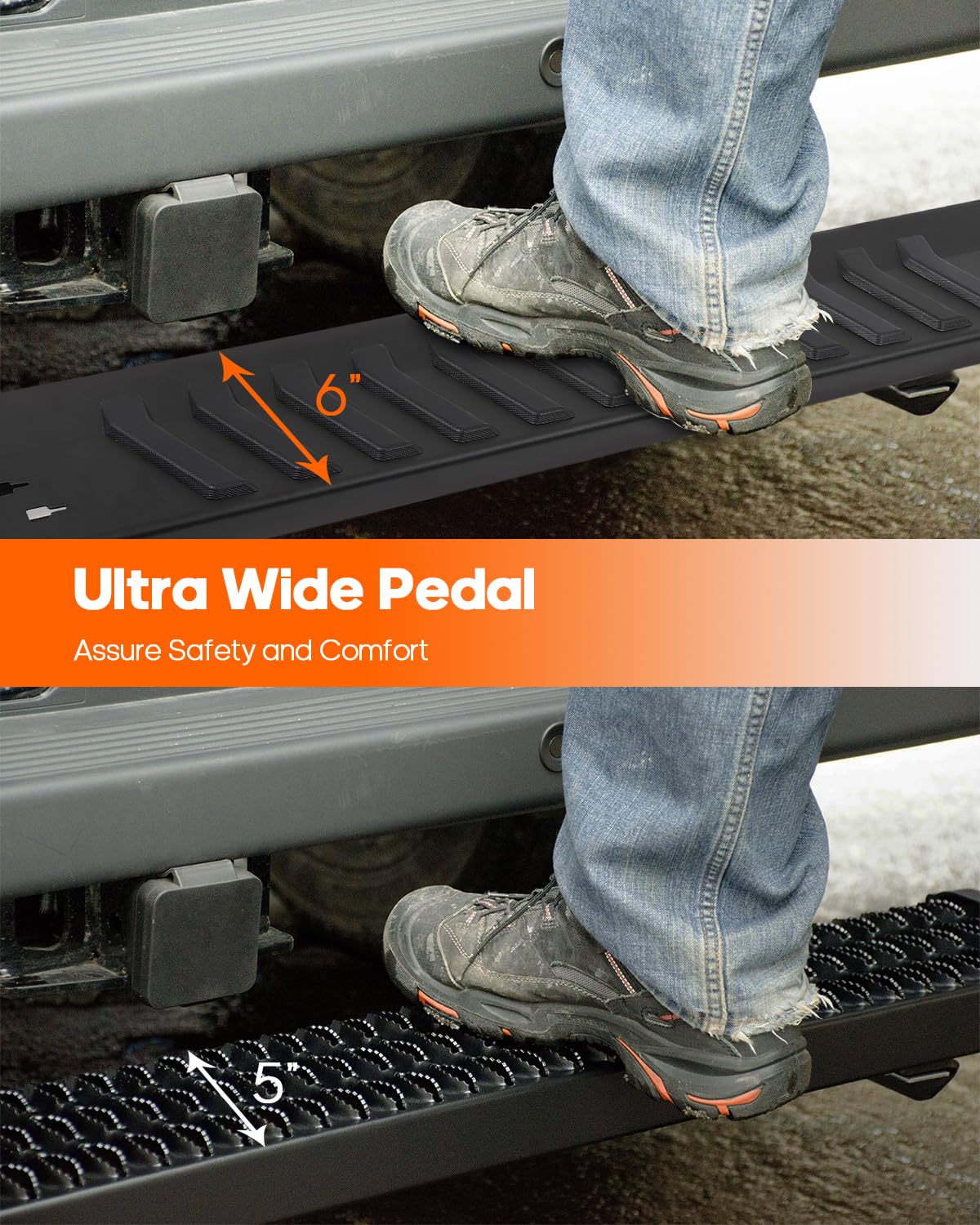 Ocpty 6 Inches Running Boards, Steps Nerf Bars Compatible For 2017-2023 For Ford F-250 Superduty Crew Cab