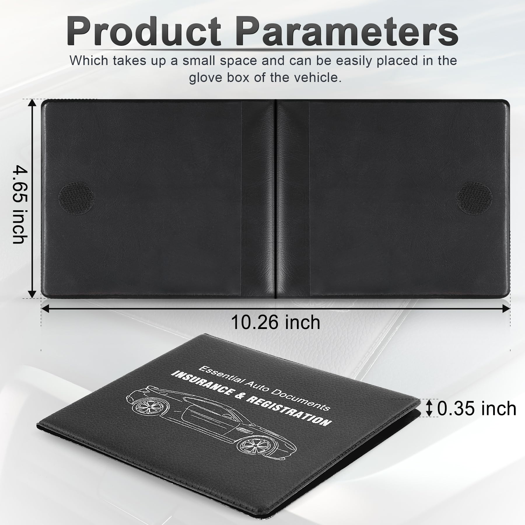 Uyye Lichee Pattern 2-Pack Documents Registration And Insurance Holder, Print Patterns Car Glove Box Organizer Wallet, Car Inter