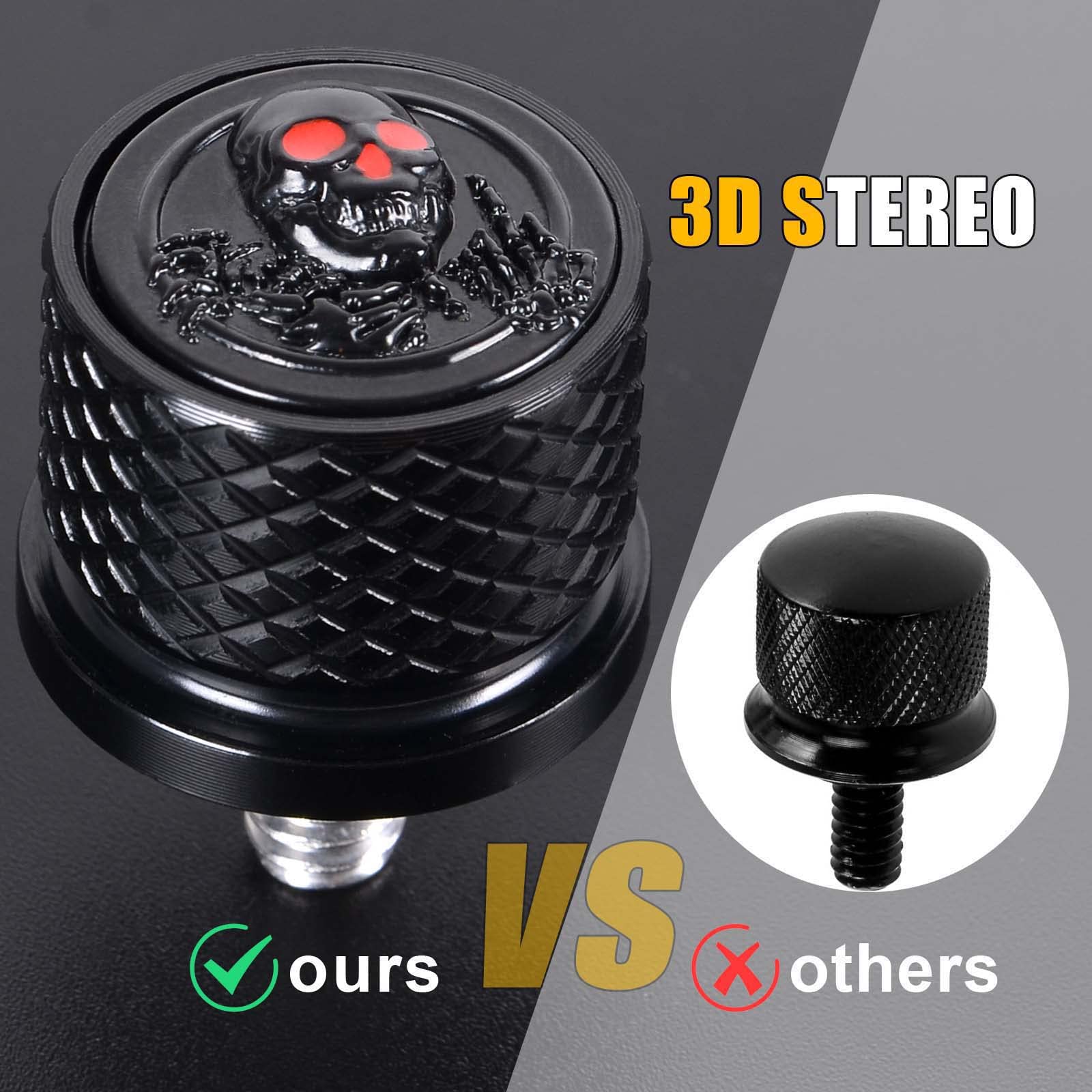 Sresk 3D Rear Fender Seat Bolt Screw For Harley Dyna Sportster Softail Road Glide Street Touring King Cvo Electra Iron 883 Bob 1