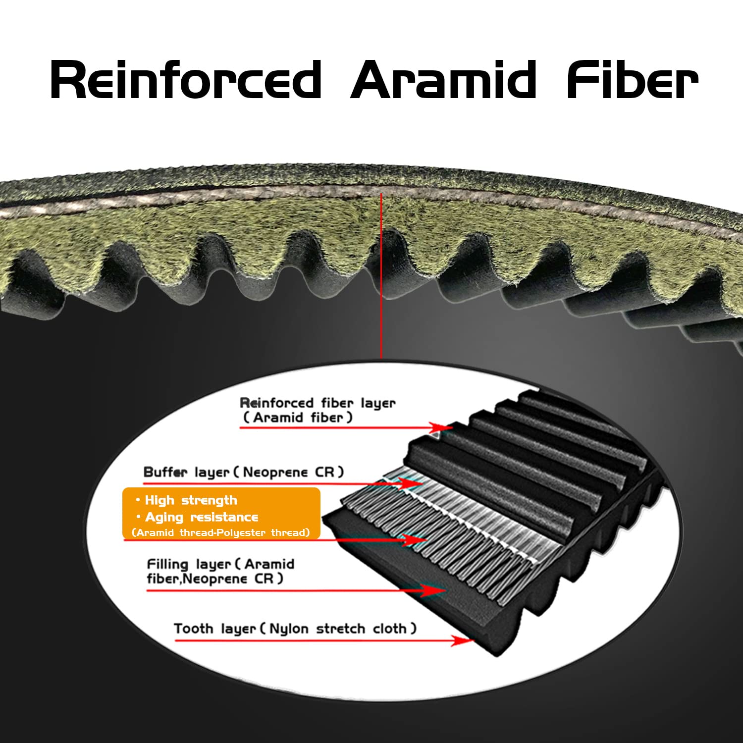 Tuntrol Golf Cart Starter/Generator & Drive Belt Kit fit for Club Car DS 1997-Up and Precedent 2004-Up, 1016203 101916701