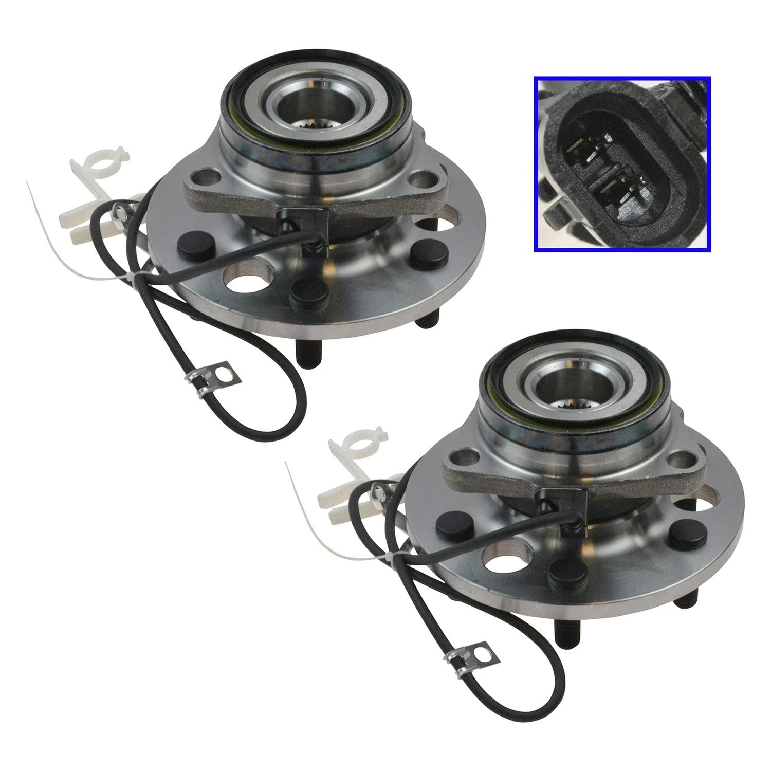 Trq Front Wheel Hub Bearings Assembly Set Compatible With 1999-2000 Cadillac Escalade 1995-1999 Chevrolet K1500 K1500 Suburban 1