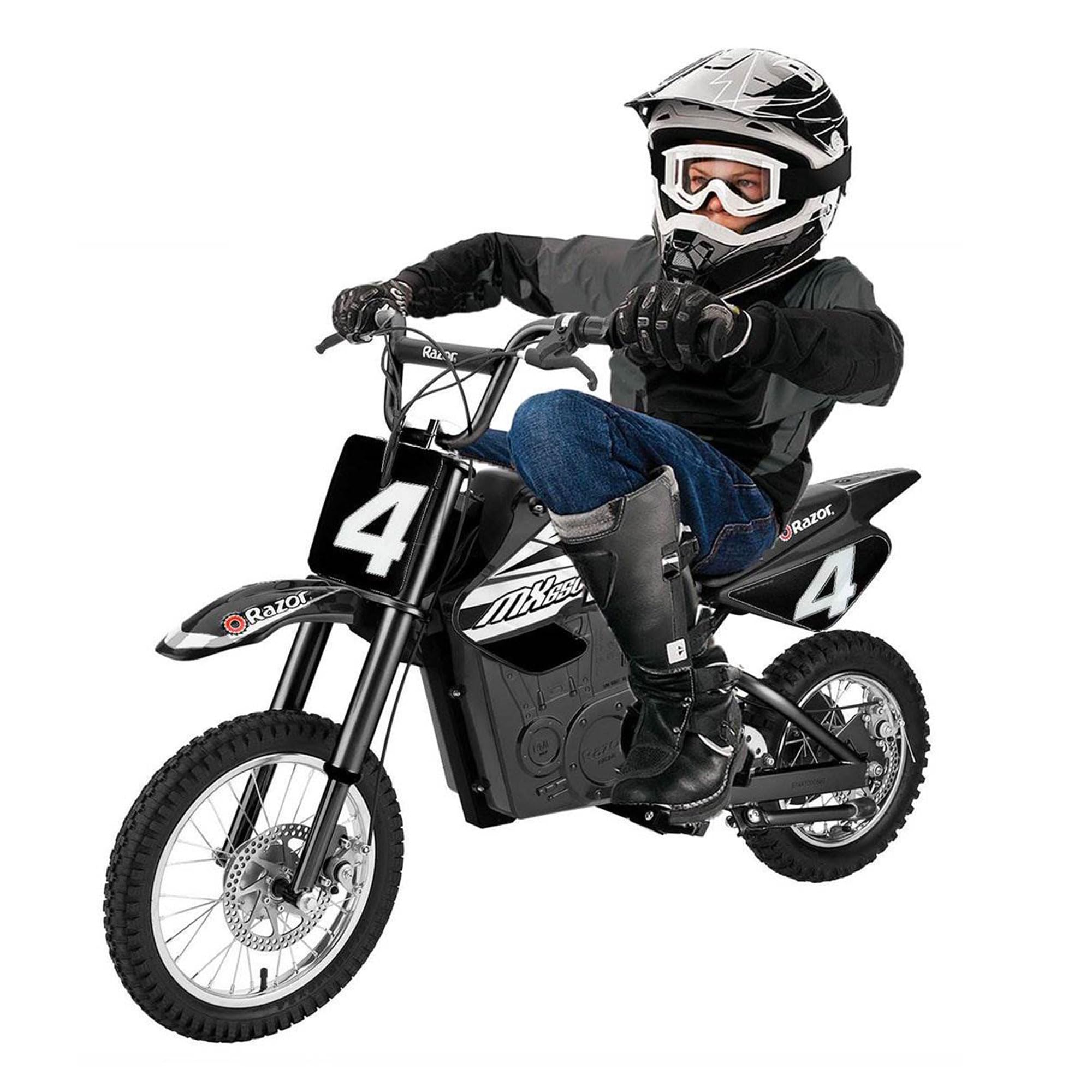 Razor Mx650 Dirt Rocket High-Torque Electric Motocross Dirt Bike With Speeds Up To 17 Mph For Uphill And Off-Road Conditions, Bl