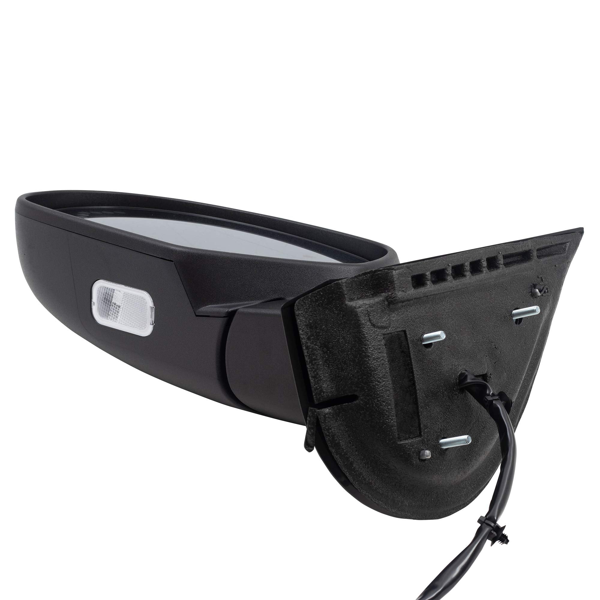 Replacement Driver Power Folding Door Mirror Heated Memory Puddle Lamp Signal On Glass Compatible With 07-14 Silverado Sierra Ta