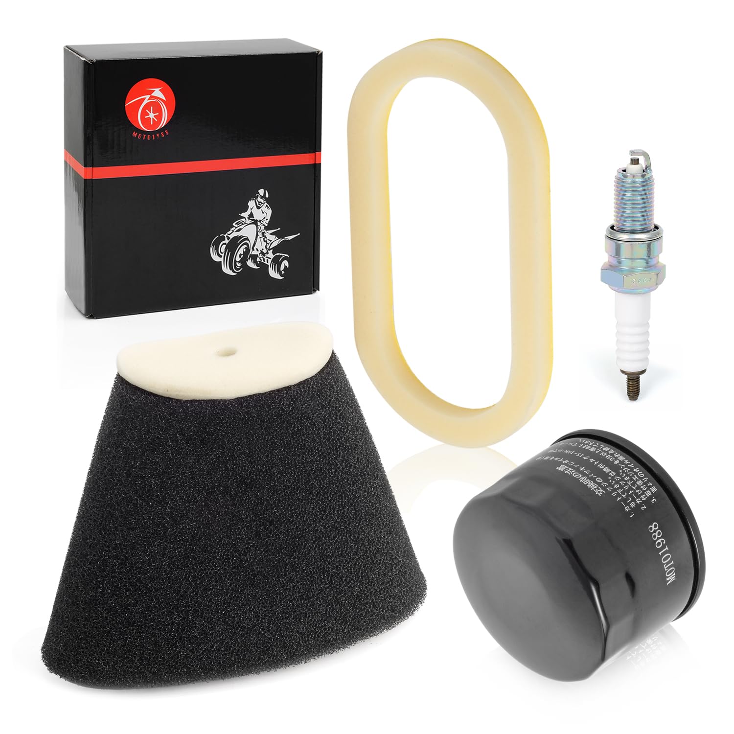 Air Filter Foam And Oil Filter + Spark Plug 2001 2002 2003 2004 2005 For Yamaha Raptor 660 660R Yfm660R