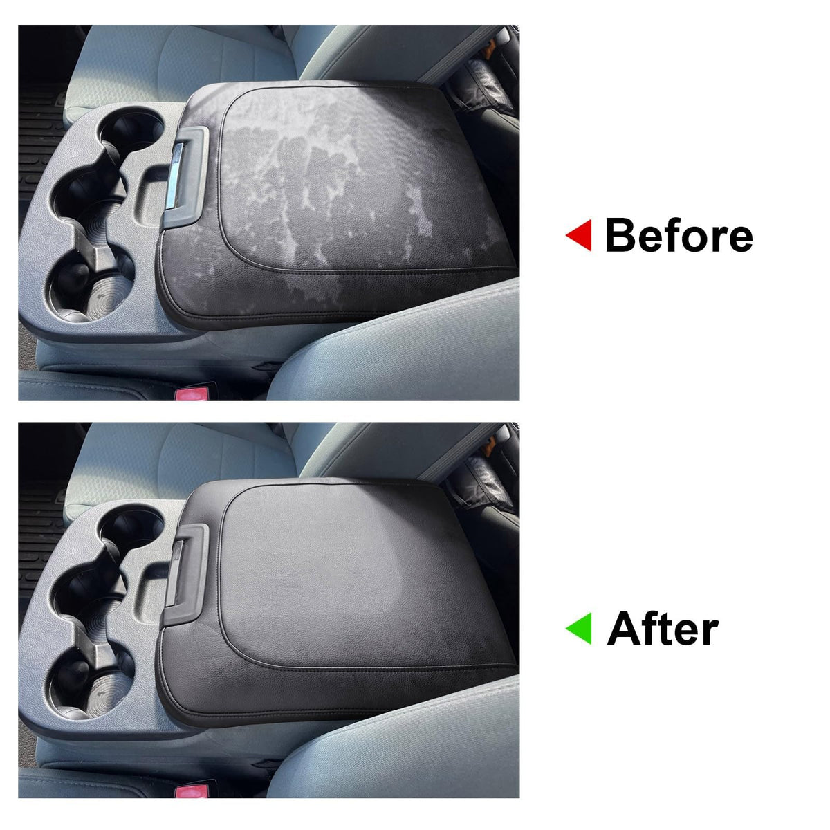 SecosAutoparts Leather Center Console Lid Armrest Jump Seat Cover Gray Compatibl WBCARB08XQ8PMRJ
