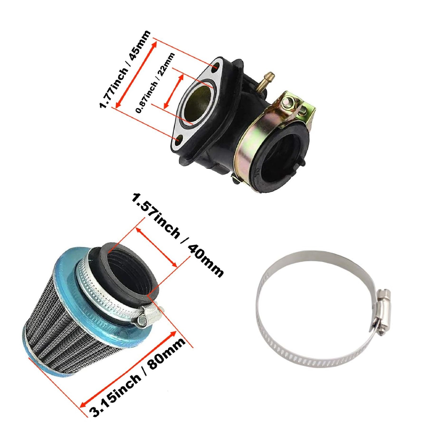 Rytime Pd24J Gy6 150Cc Carburetor Compatible For Moped Atv Go Kart Scooter 125Cc 150Cc 4-Stroke 150Cc Engine Kazuma Taotao Roket