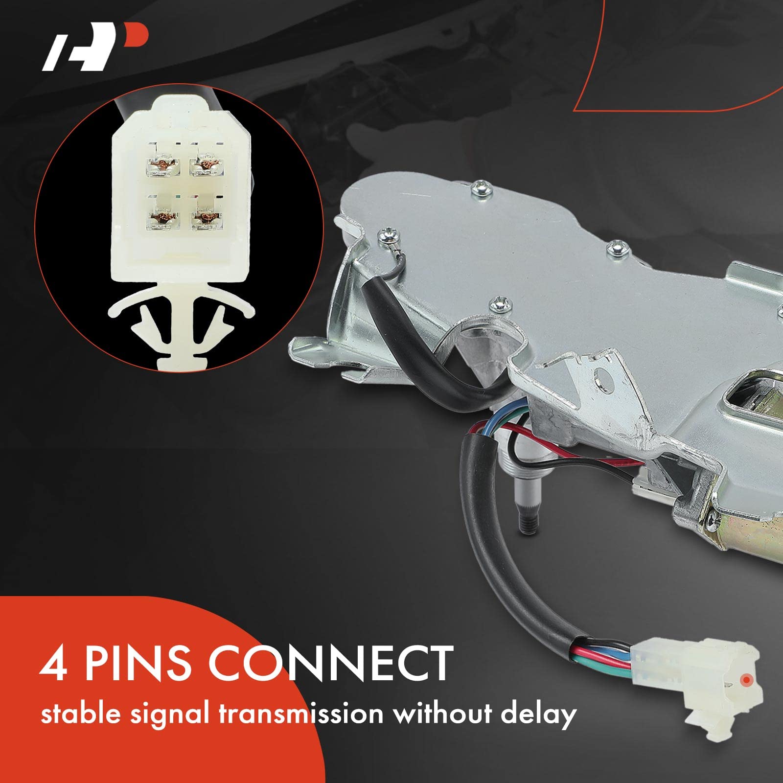 A-Premium Rear Windshield Wiper Motor Compatible With Honda Odyssey 2005 2006 2007 2008 2009 2010, Mini Passenger Van, 4-Pin, Replace# 76710Shja01, 76710Shja02