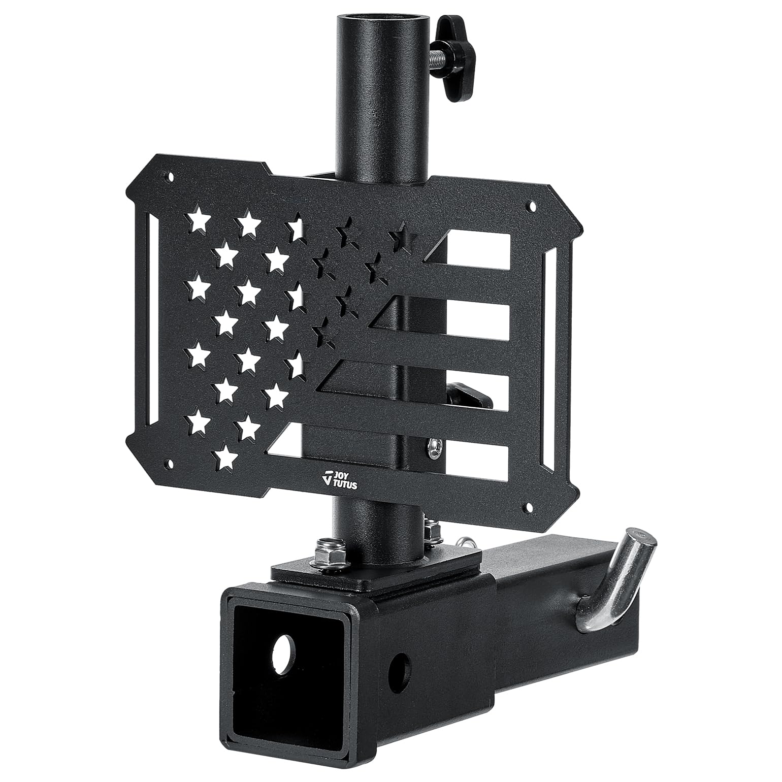 JOYTUTUS Hitch Flag Pole Holder for Standard 2 Inch Receivers, Fits Truck RV SUV Pickup Camper Trailer Hitch Mount Flagpole Hold