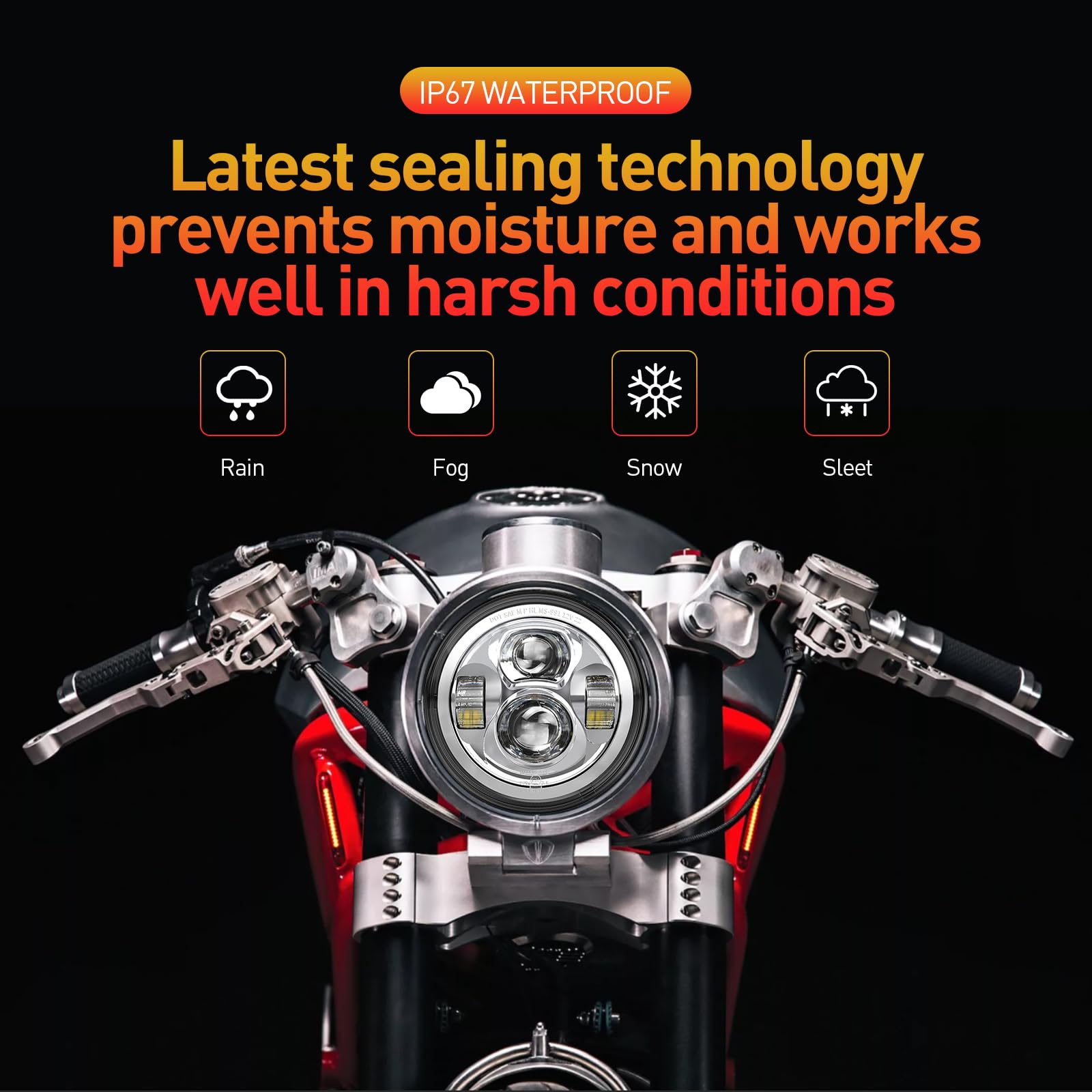 AVOUZ 7 inch Motorcycle LED Headlight DOT Lamp Kit with Mounting Bracket for Harley Davidson Street Glide Heritage Softail Road