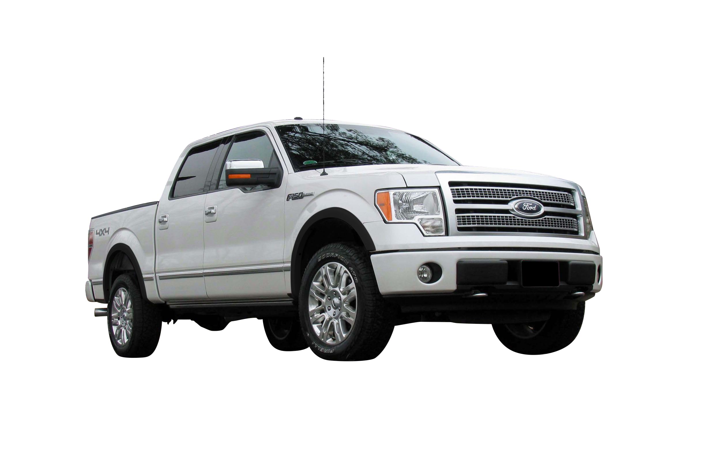 Monkey Autosports Ford F150 Fender Flares Set of 4, Black, OE Design, Durable Acrylonitrile Butadiene Styrene Material