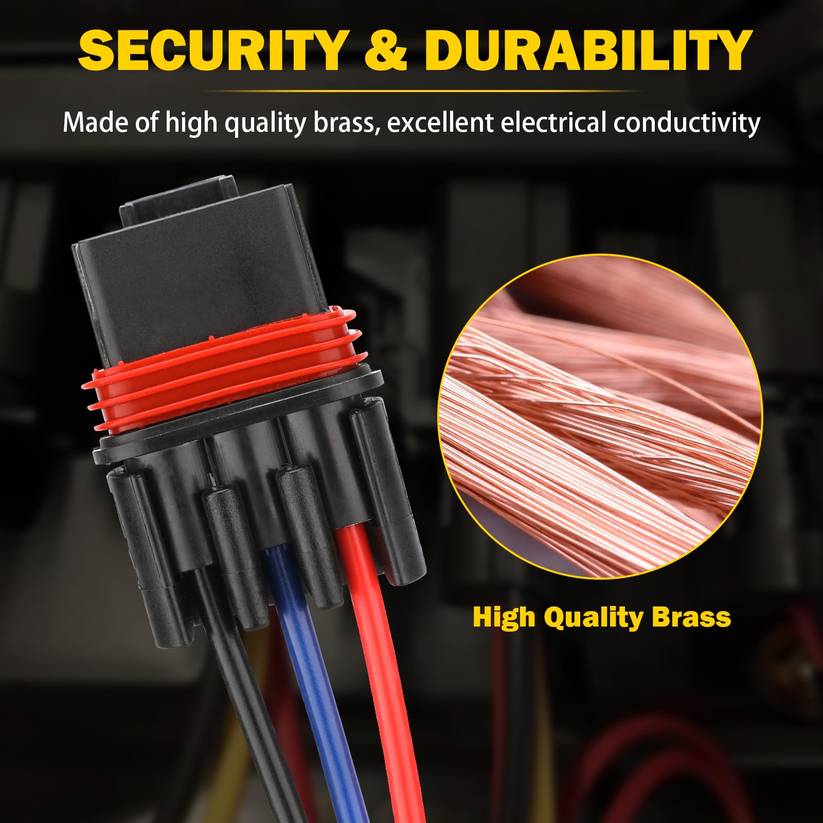 12Awg Pulse Power Plug Connector Pigtail Compatible With Polaris Ranger Xp 1000 & Rzr Rs1 Pro & General 2018 2019 2020 2021 - Pulse Bar Wire Harness (3 Pcs)