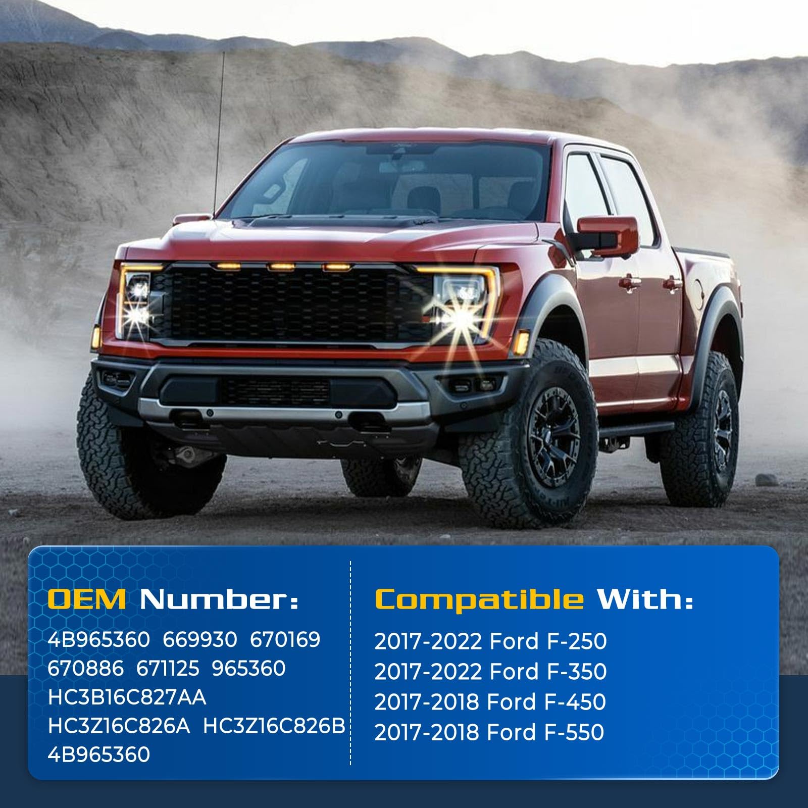 Arana Hood Struts For Ford F250 F350 2017-2022, Front Hood Shocks Lift Supports Spring Fits F250 F350 Super Duty 2017-2022, F450