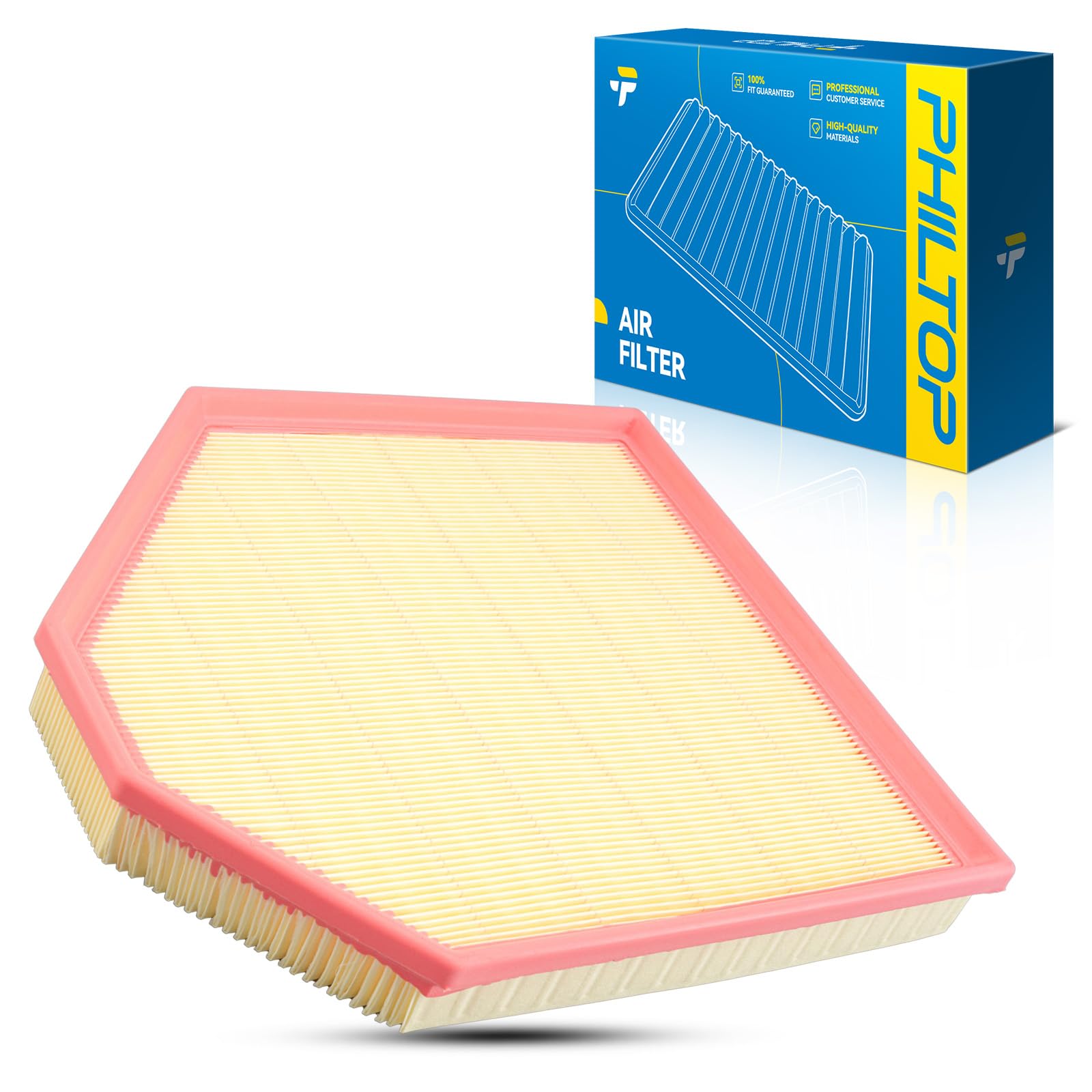 Philtop Engine Air Filter Ca11422 Replacement For Bmw F25 F26 Series X3 2011-2017, X4 2015-2018, 2.0L 3.0L, Flexible Panel