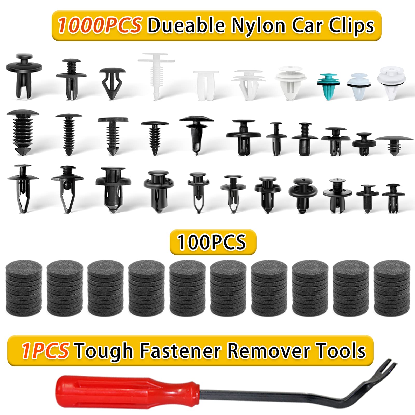 Medoon Car Retainer Clips 1101 PCS Car Door Panel Trim Clips Kit 32 Most Popular Sizes Cars Body Kits 1 Pcs Fastener Remover for