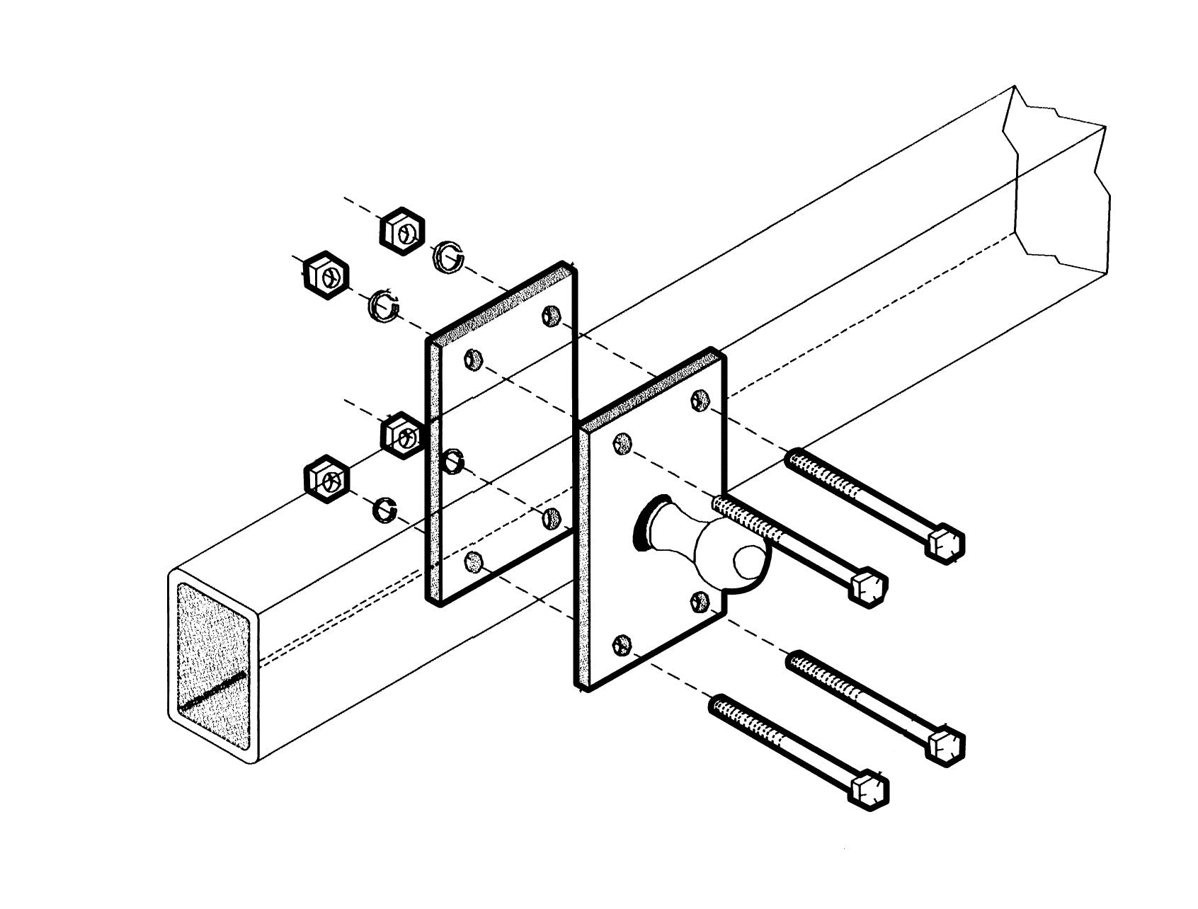 Eaz-Lift Sway Control Adapter | Features A Heavy-Duty Powder-Coated Steel Construction, A Bolt Design, And Fits 2-Inch By 3-Inch