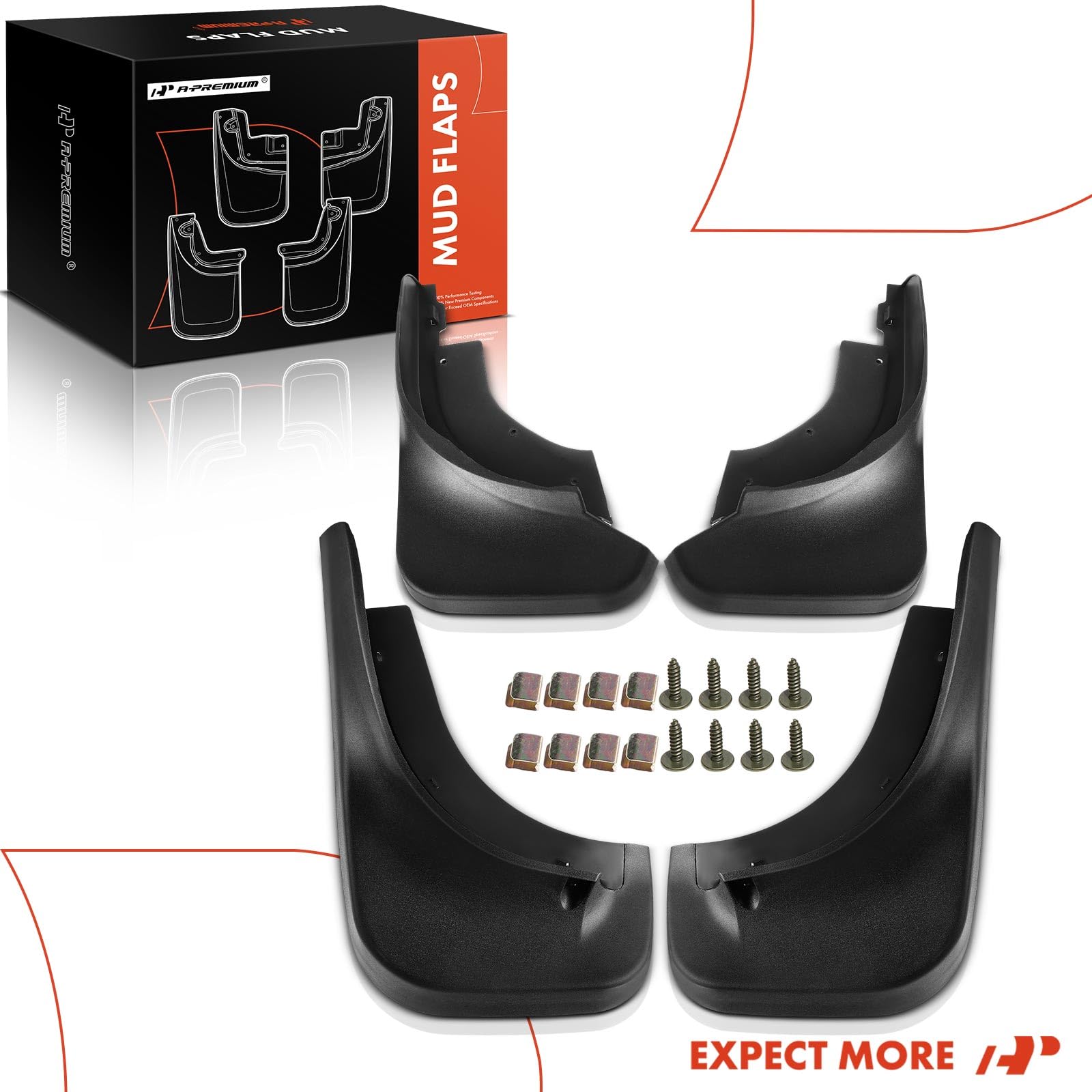 A-Premium Set Of 4Pcs Mud Flaps Splash Guards Mudguards Mudflaps With Hardware Kits Accessory Compatible With Volkswagen Touareg