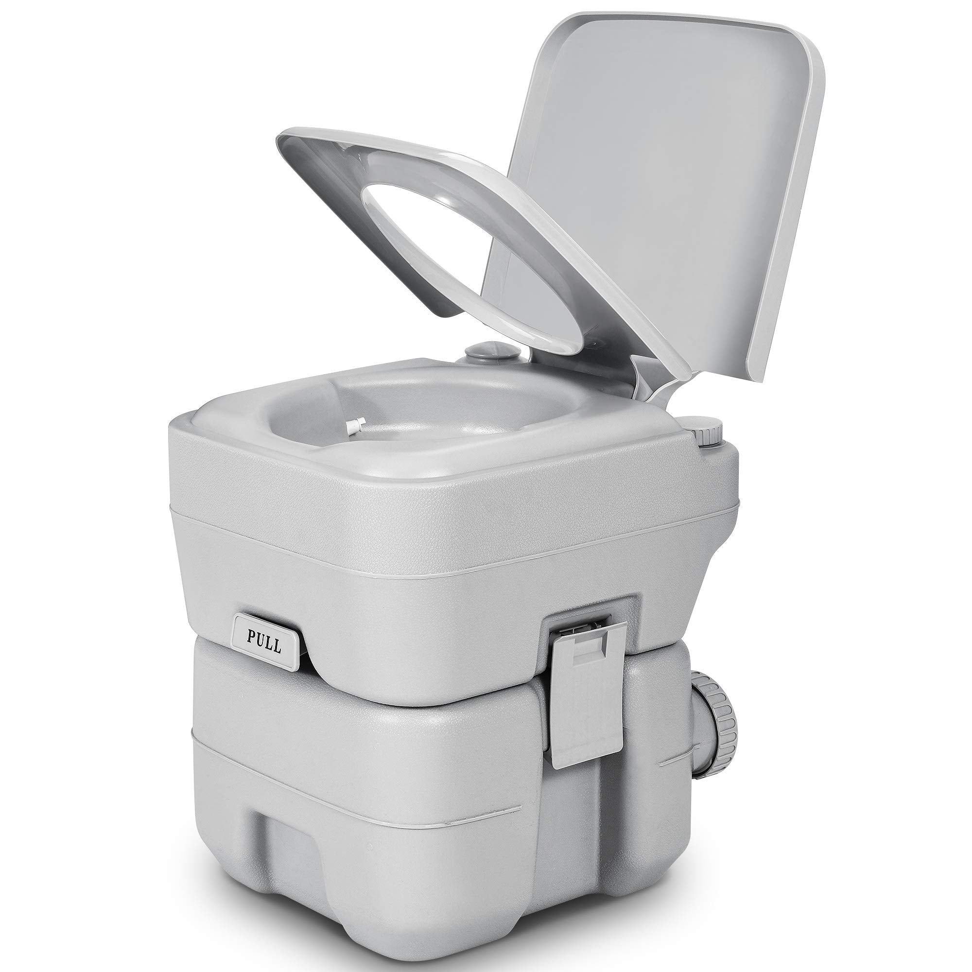 Yitahome Portable Toilet 2.6 Gallon Camping Rv Potty, Double Water Outlet, Press Flush Pump, For Travel, Boating, Hiking, Trips,
