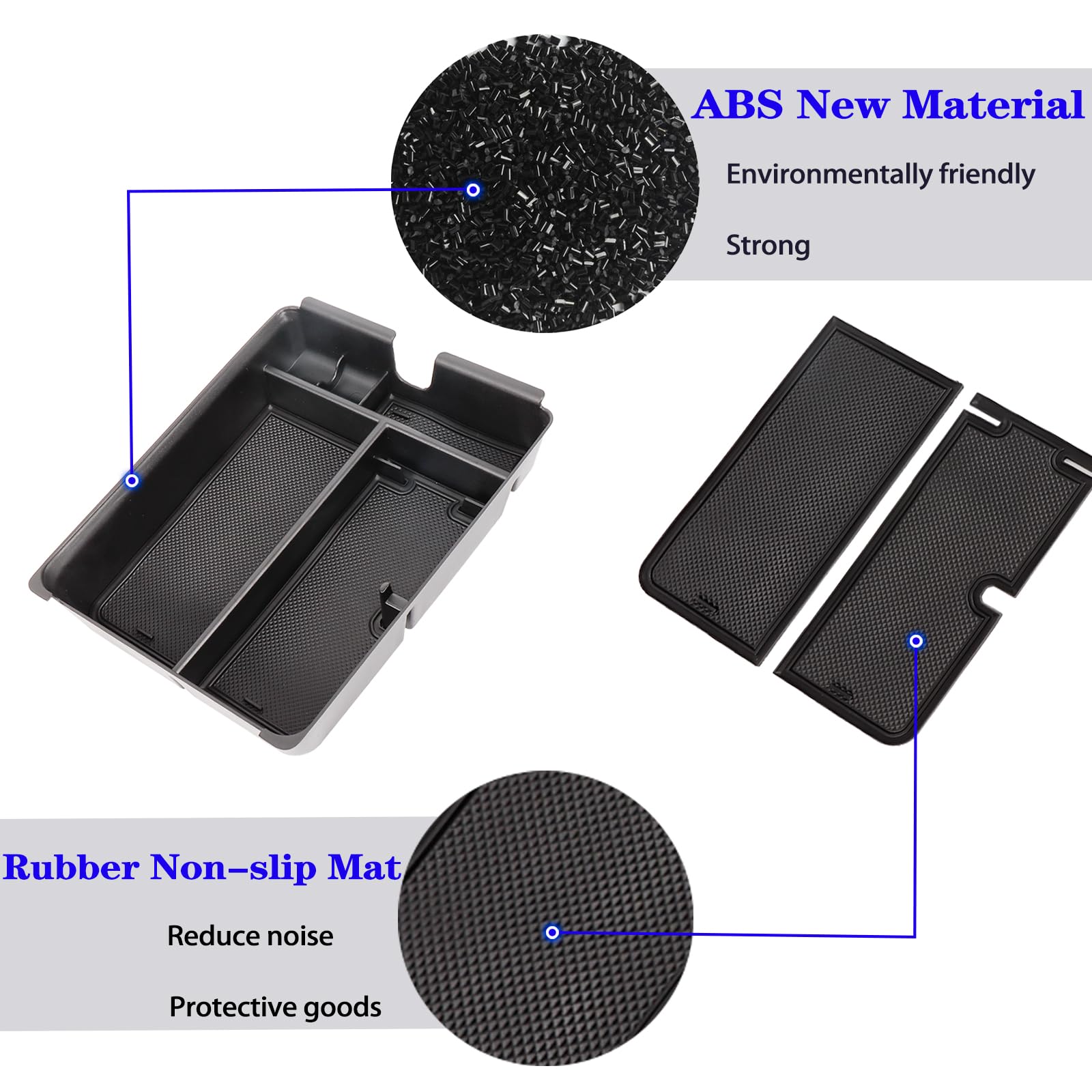 Neepiar Center Console Organizer Tray Compatible with 2023 2024 Honda Pilot Insert Tray Storage Organizer Interior Divider Acces