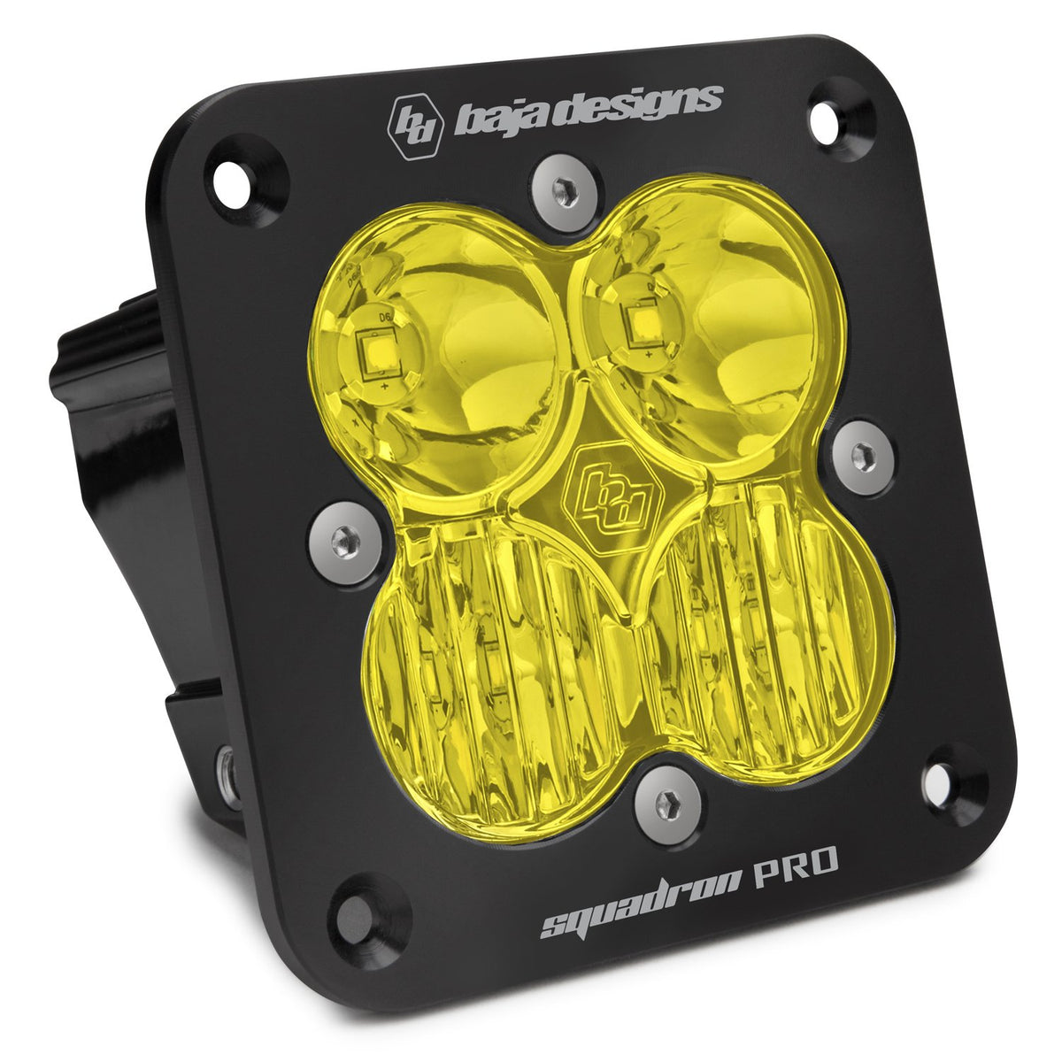 Baja Designs Squadron Pro Black Flush Mount Led Light Pod (Spot; Clear)