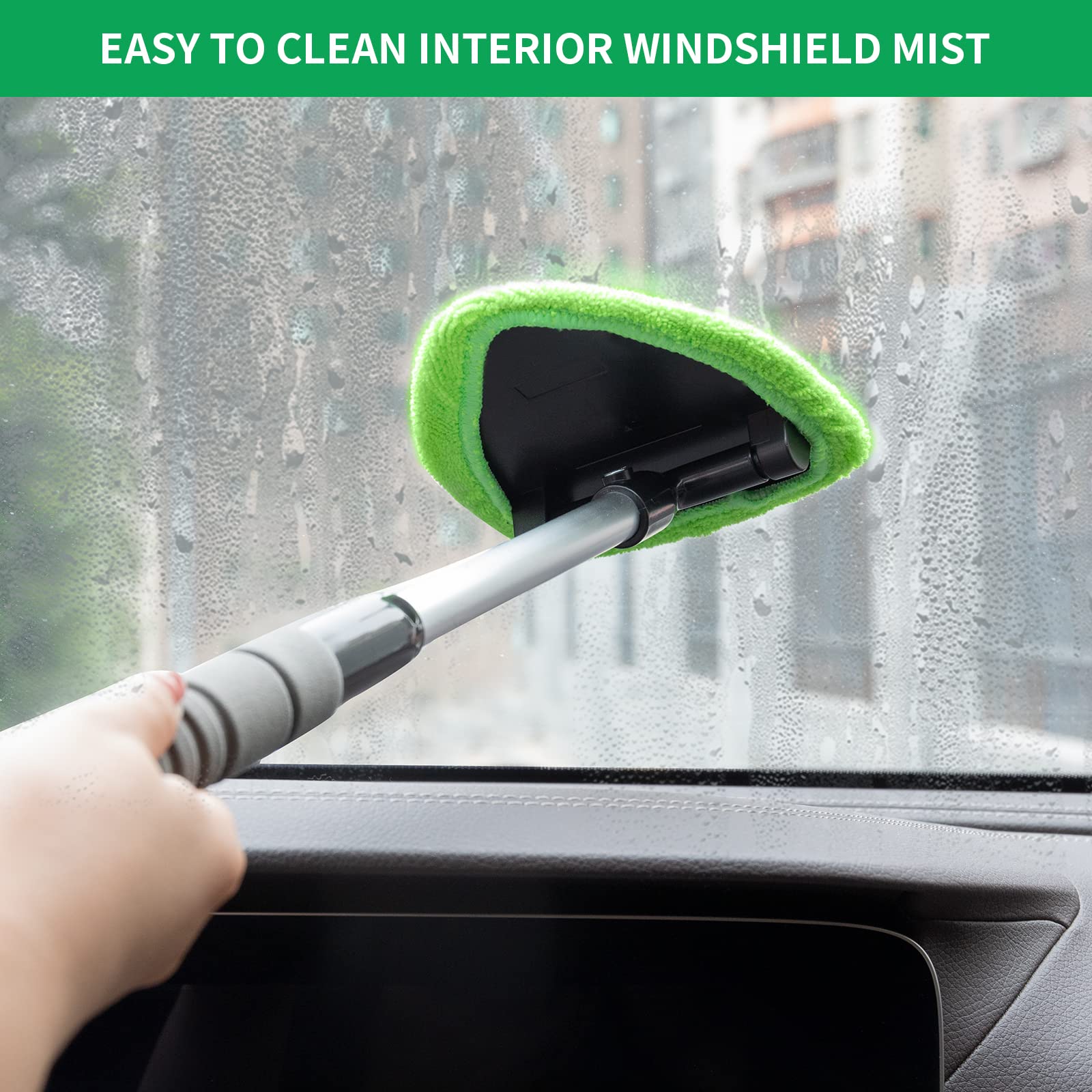 X Xindell Windshield Cleaner -Microfiber Car Window Cleaning Tool With Extendable Handle And Washable Reusable Cloth Pad Head Au