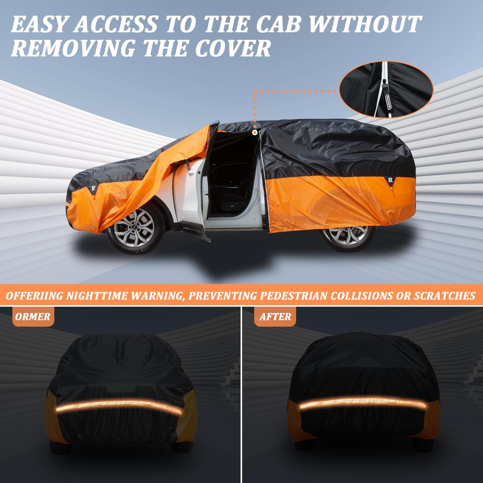 Car Covers Waterproof All Weather For Automobiles, Indoor Outdoor Windproof Dust Rain Sun Snow Uv Protection Breathable Full Ext