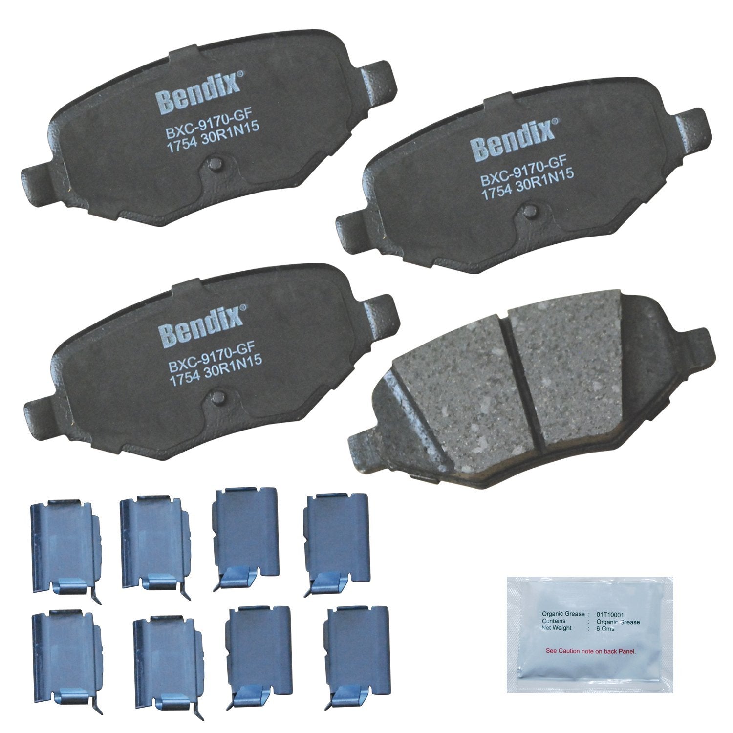 Bendix Priority1 Cfc1754 Ceramic Rear Brake Pads For Select Models Ford Edge, Explorer, Flex, Police Interceptor Utility, Taurus