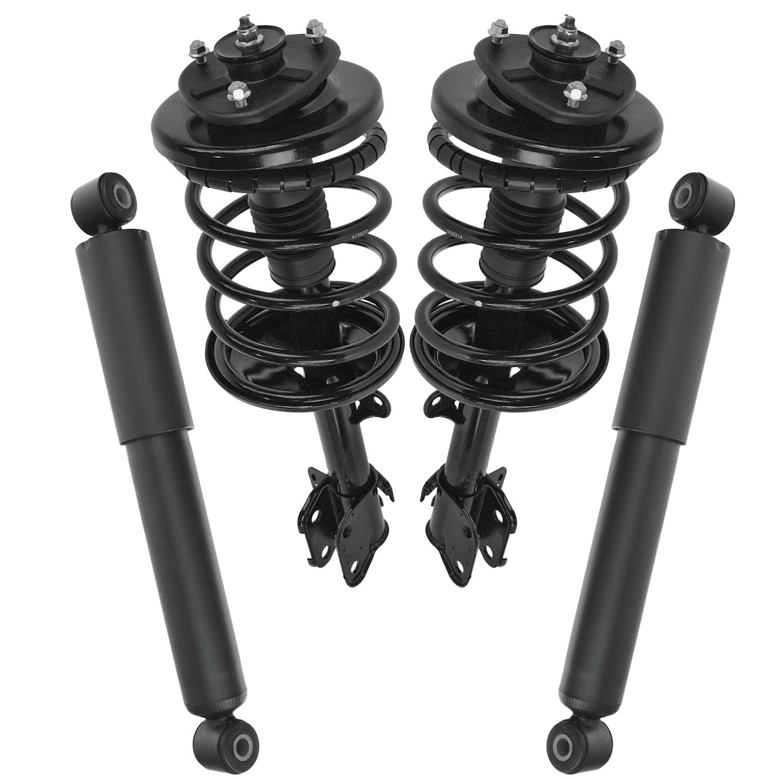Trq Front And Rear Complete Strut Assembly & Shock Absorber Kit Complete Strut & Coil Spring Assembly Compatible With 2001-2002