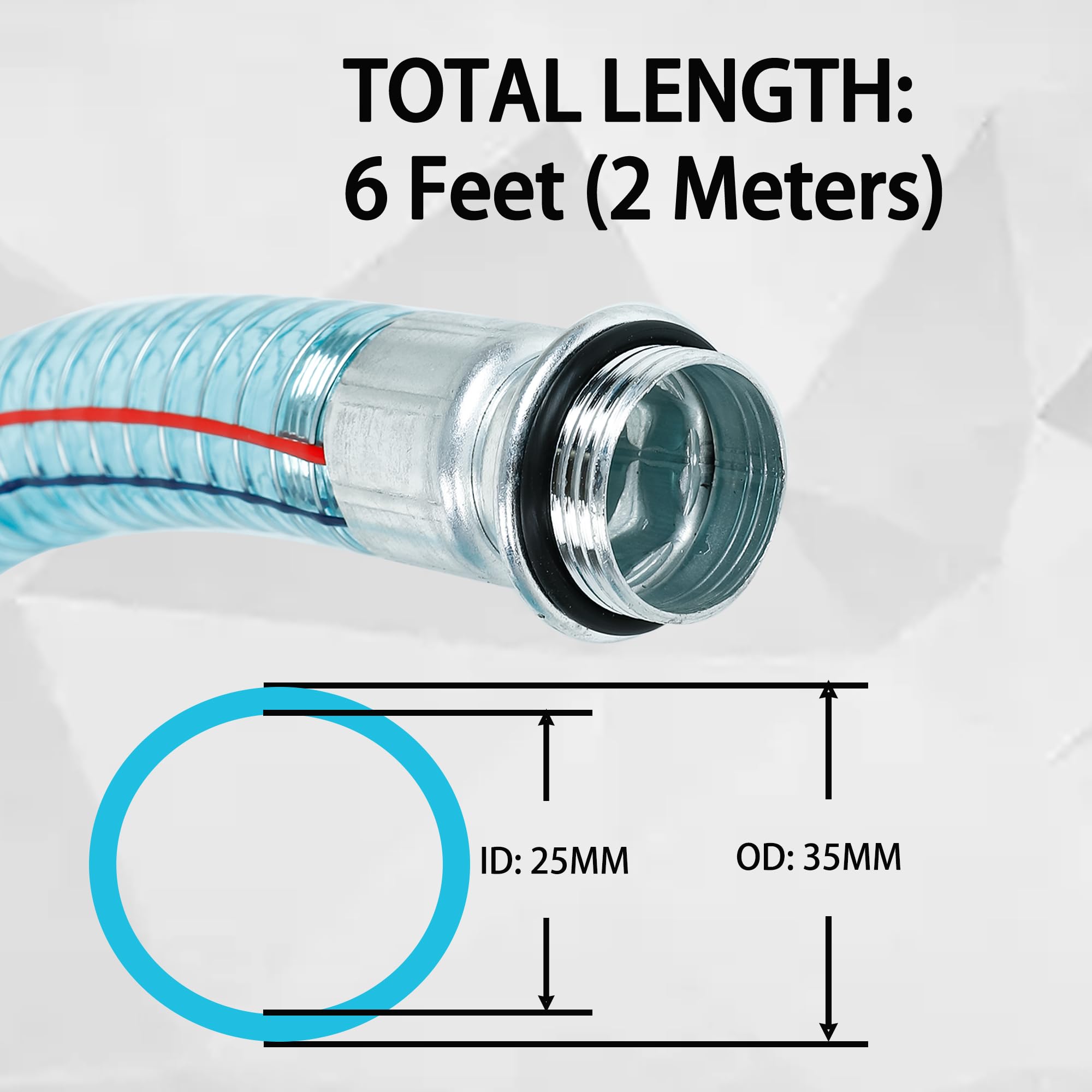 1 Inch Npt Fuel Transfer Hose, 10Ft Farm Hose For Dispensing Diesel, Gasoline, Kerosene & Biodiesel, Efficient 10 Feet Pump Tank