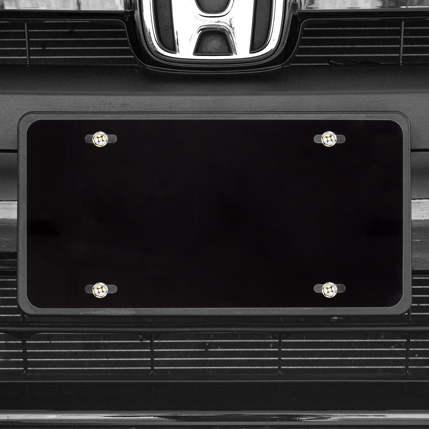 Excelmark Custom License Plate For Front Of Car - Personalized Aluminum Car Tags - 6    X 12    Universal Fit (Black)