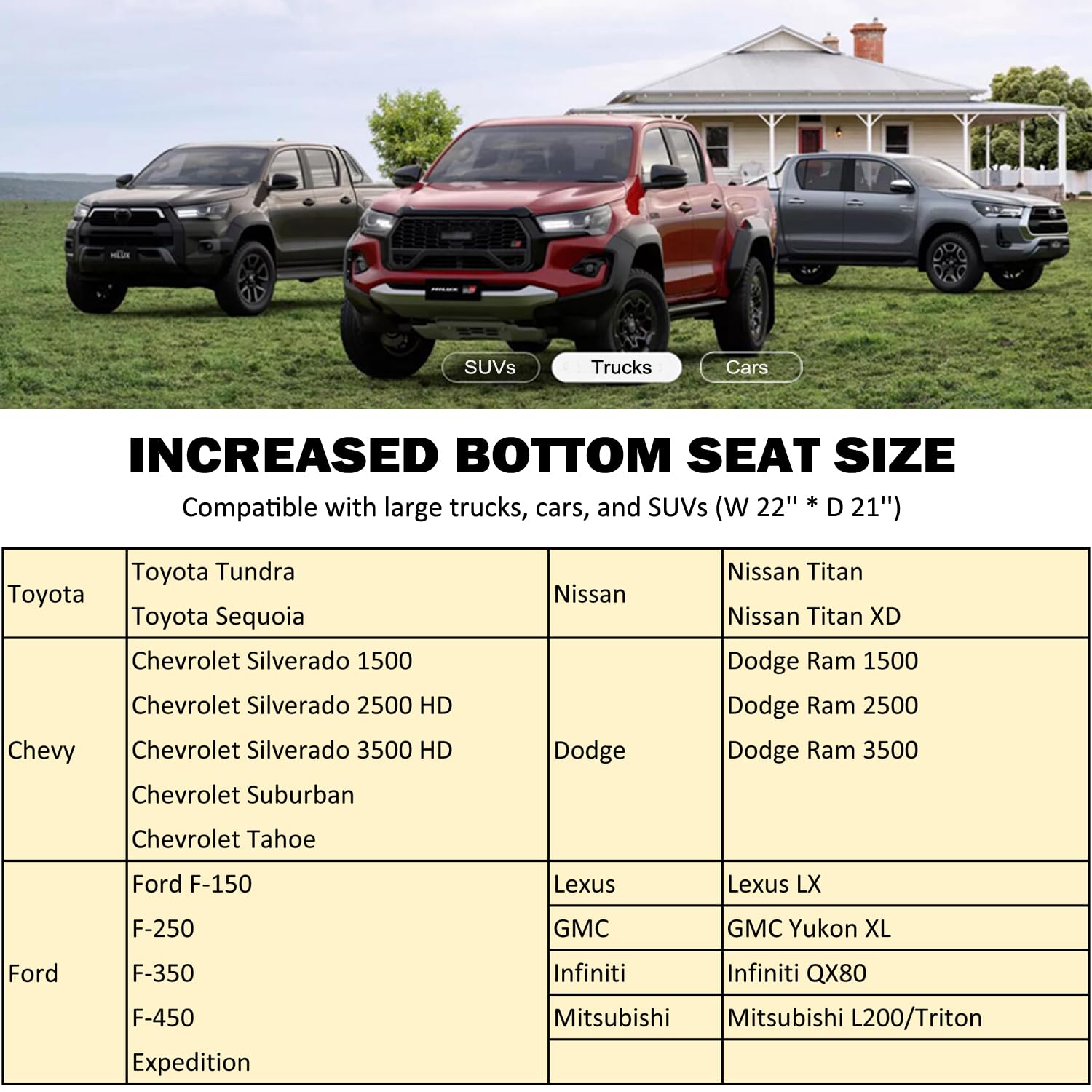 Giant Panda Bottom Seat Cover For Trucks&Suv, Front Pu Leather Driver Seat Protector Fit For Chevy,Ram,Toyota,Gmc,Ford F150 F-Se
