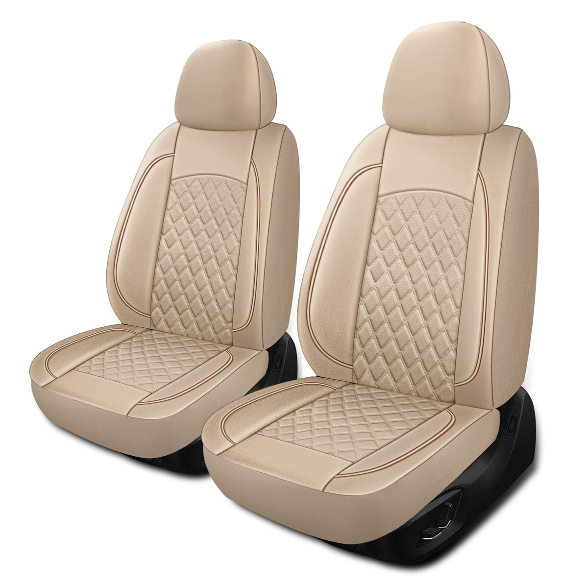 HChengkikz Leather Seat Covers,Breathable and Waterproof Napa Leather Car Seat Cover,Universal Interior for Cars,Sedans,SUVs,Van