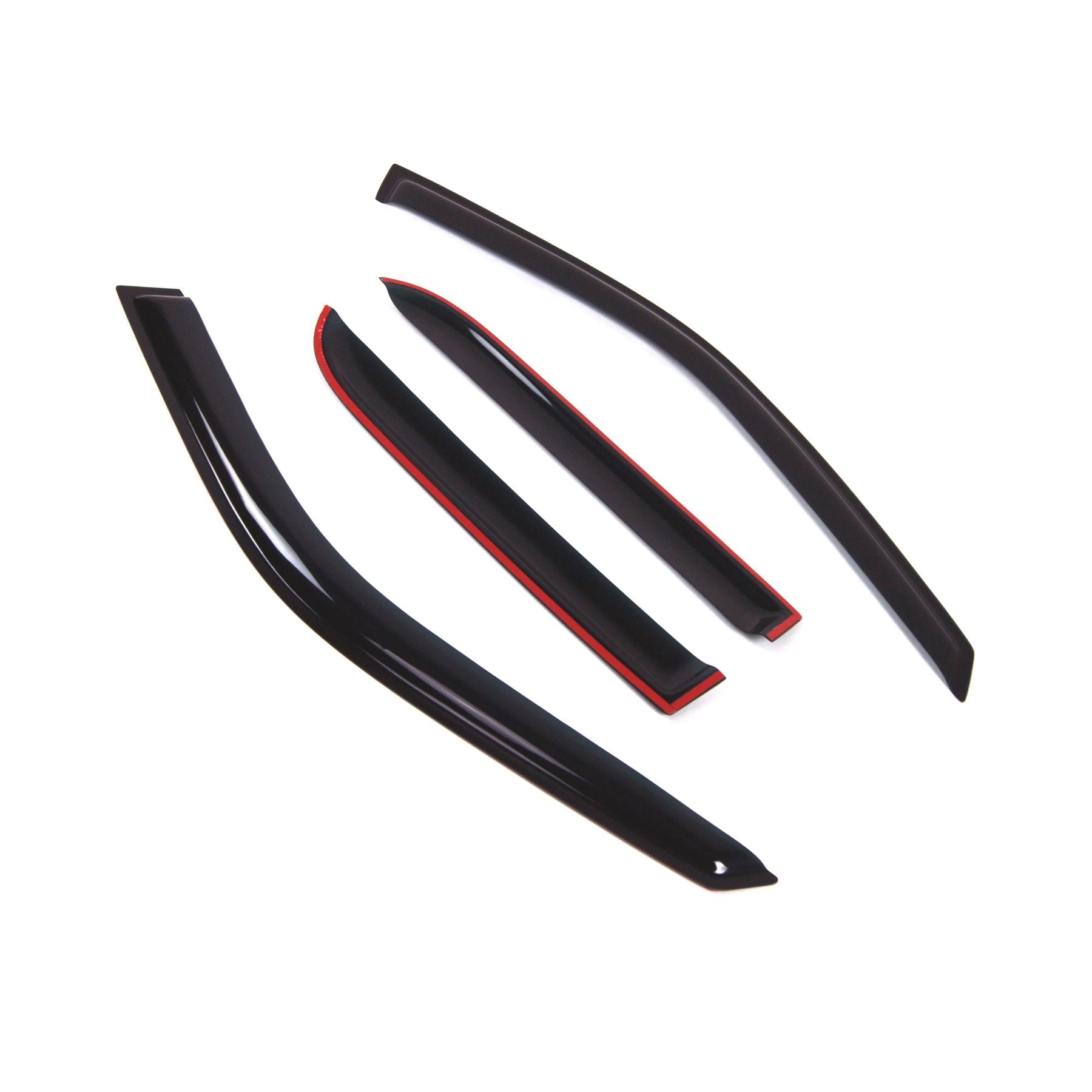 Tuningpros Wd2-229 Dark Smoke 4 Pcs Set Window Visor (Outside Mount) Deflector Rain Guard Compatible With 2002-2006 Honda Cr-V