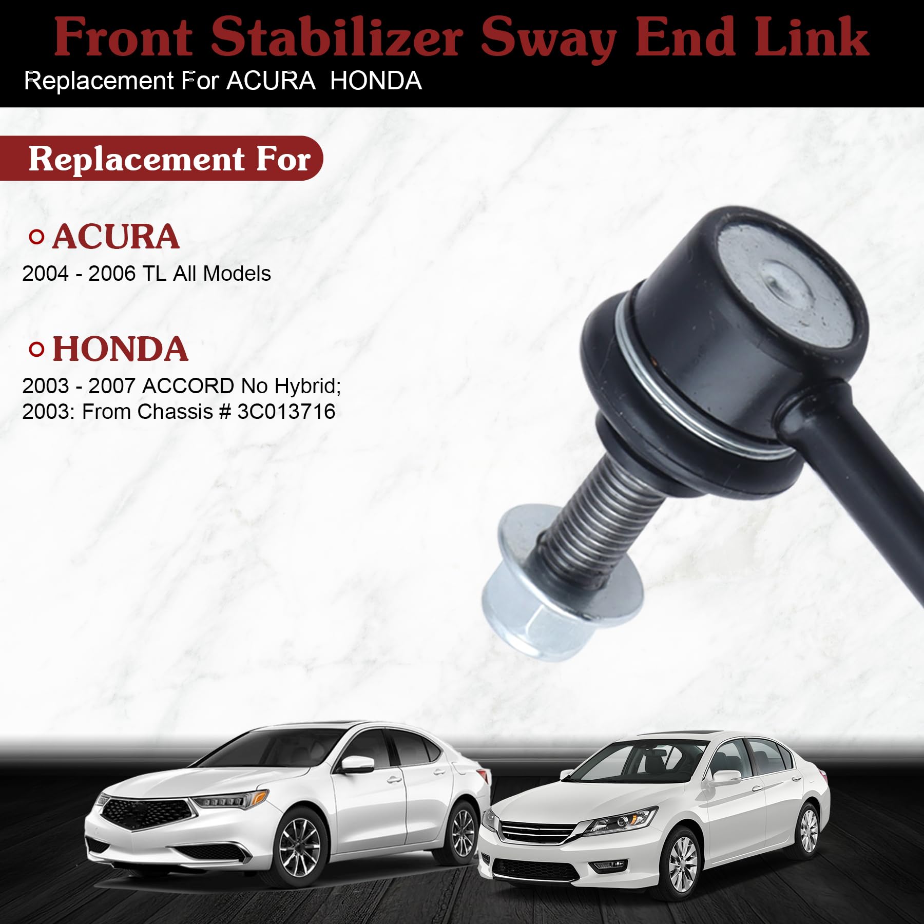 Stiueoav K90660 K90661 Sway Bar Link - Front Stabilizer End Link Compatible With 2004-2006 Tl?2003-2007 Accord