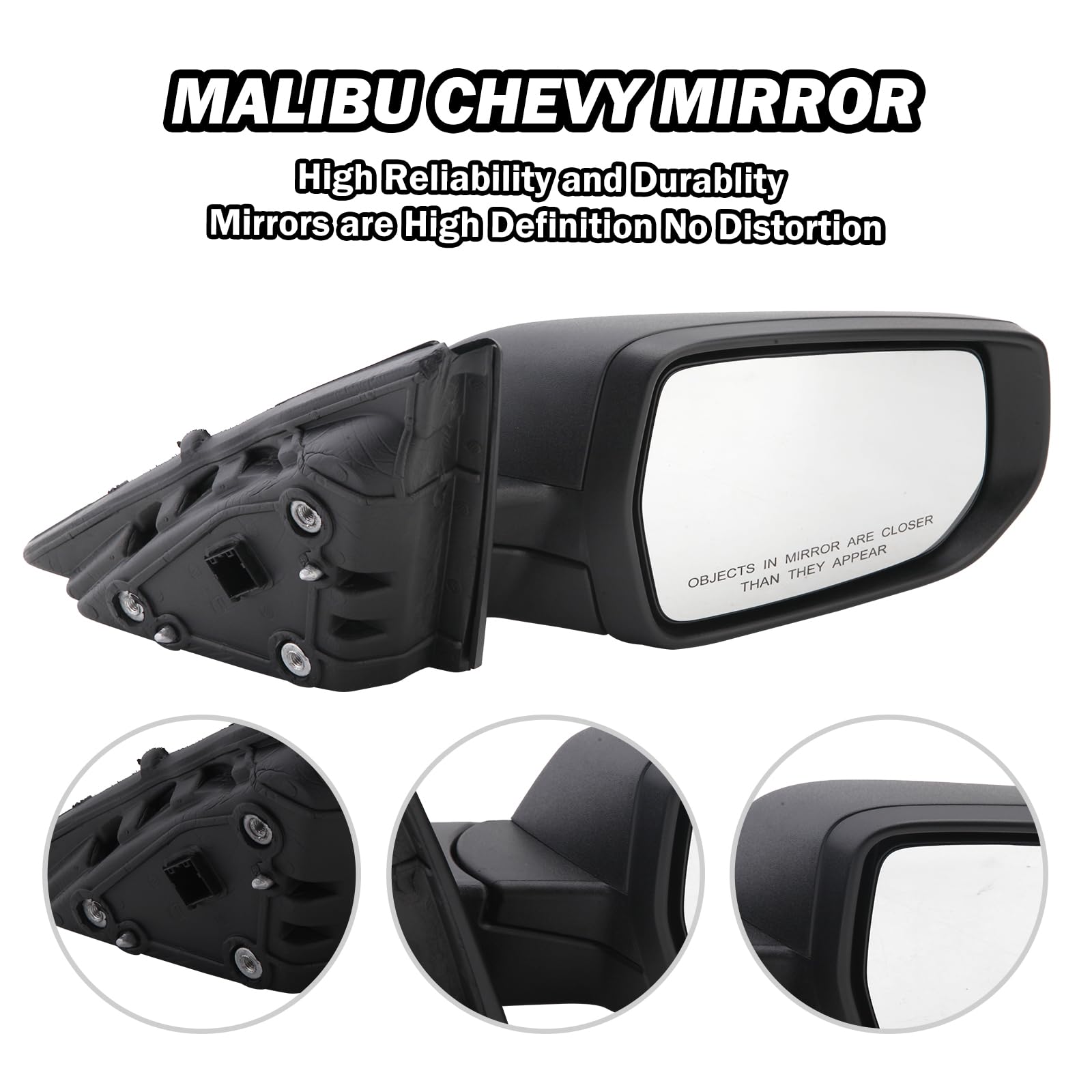 Passenger Side View Mirror Compatible With Chevy Malibu 2016 2017 2018 2019 2020 2021 2022 Mirrors Non Heated Without Signal Lig