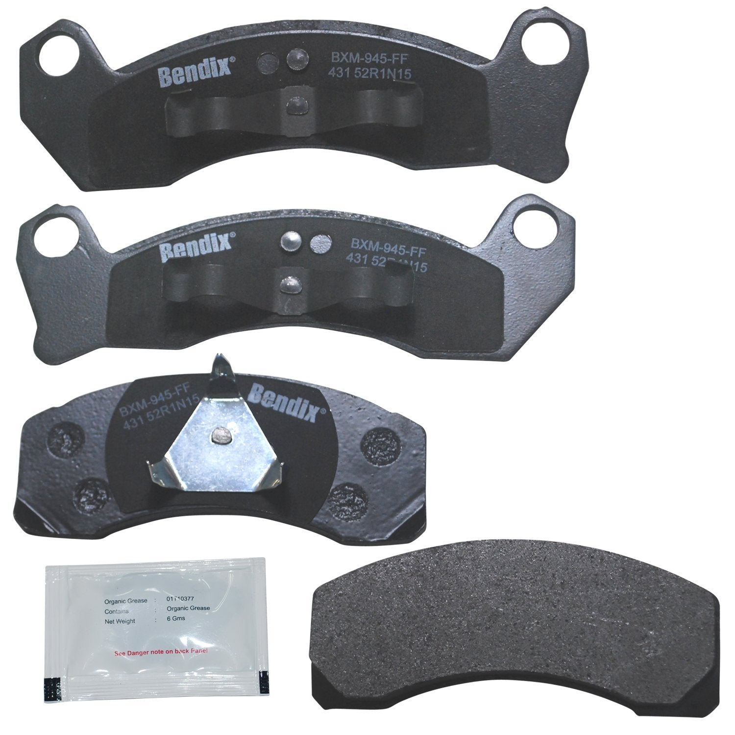 Bendix Priority1 Cfm431 Semi-Metallic Front Brake Pads For Ford Mustang 1993-1987, Thunderbird 1988-1985, Mercury Cougar 1986-19