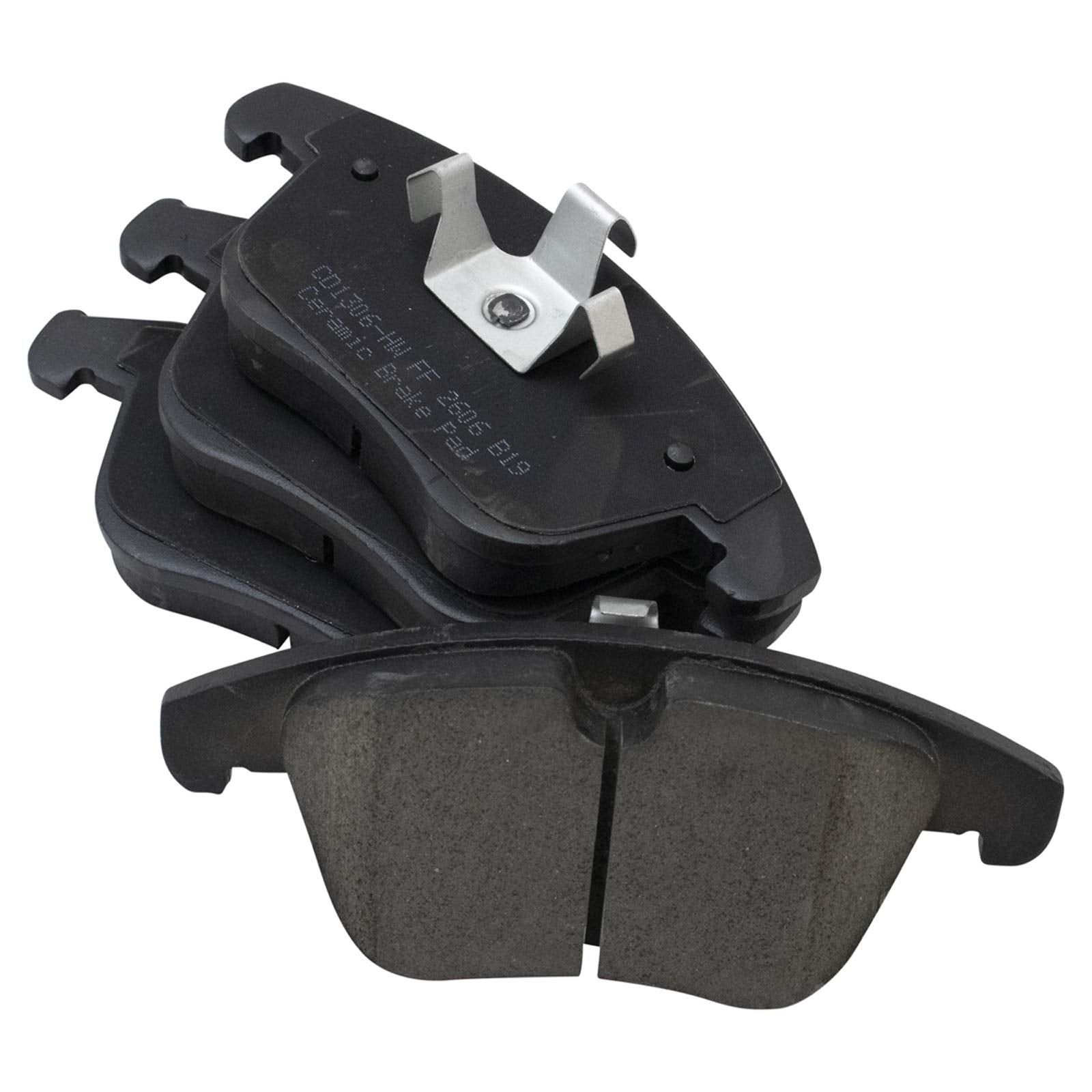 TRQ Front Posi Ceramic Brake Pad Kit Set Compatible with 2008-2015 LR2 / 2012-2015 Range Rover Evoque / 2011-2018 S60 / 2007-201