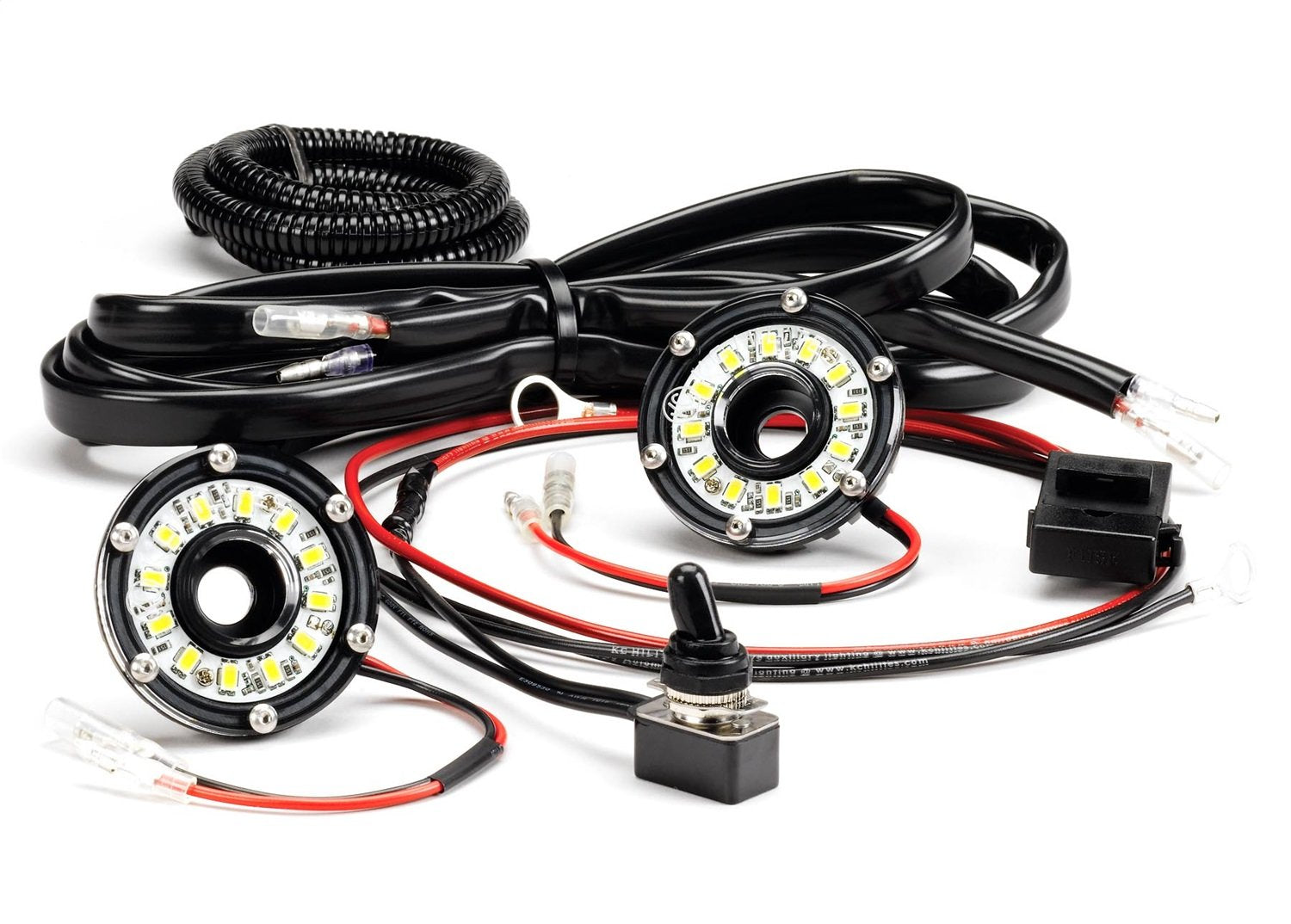 Kc Hilites 355 Cyclone Led Universal 2-Light Under Hood Wiring Kit