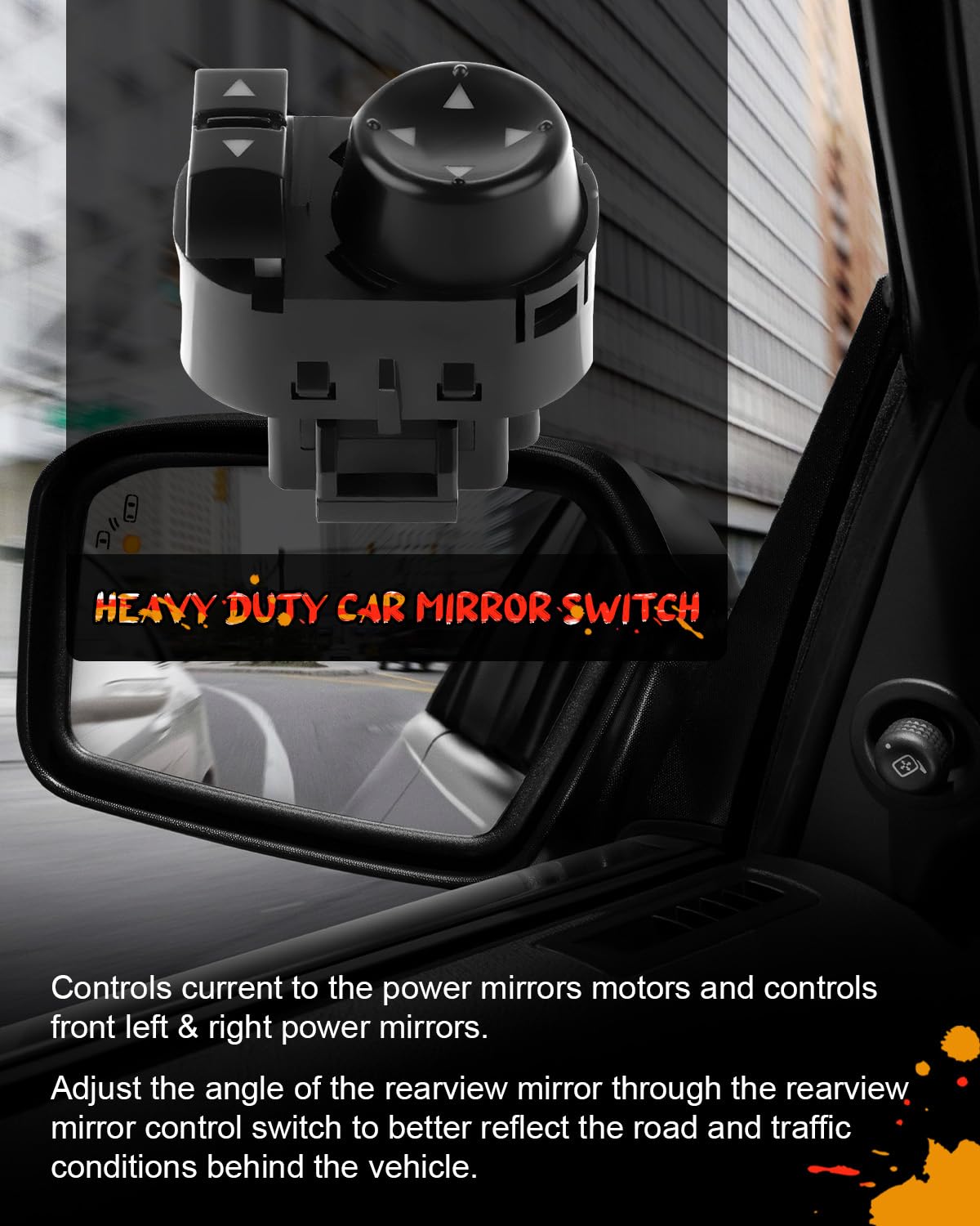 Power Mirror Switch Replacement Fit For 2007-2013 Chevy Silverado 1500 2007-2014 Chevy Silverado 2500 Hd 2007-2013 Gmc Sierra 15