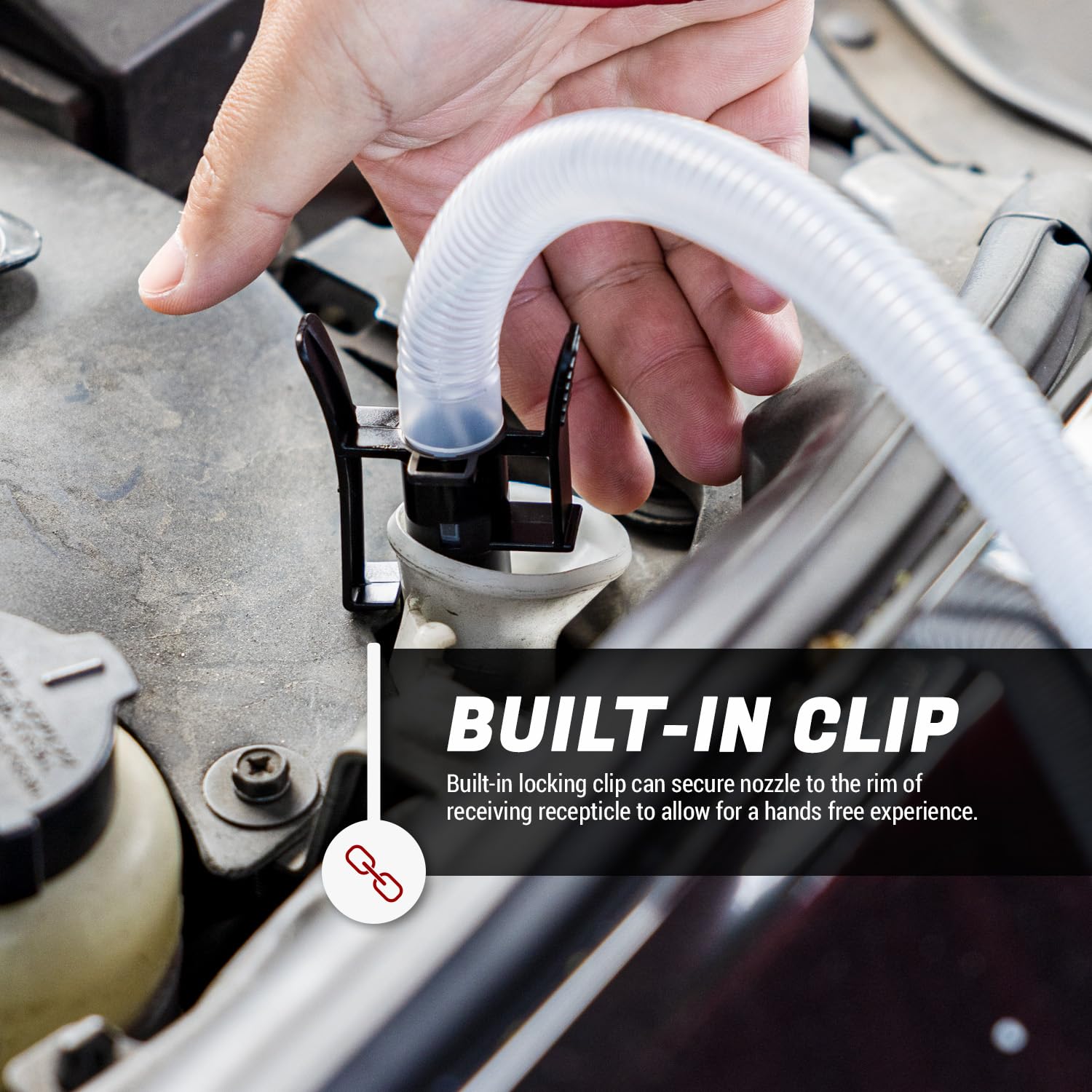 TERA PUMP Battery Powered Chemical Resistant Fuel Transfer Pump (2.3 GPM) for Methanol, Ethanol, DEF, Window Washer Fluid with Auto Stop Sensor, 4.25ft Outtake Hose