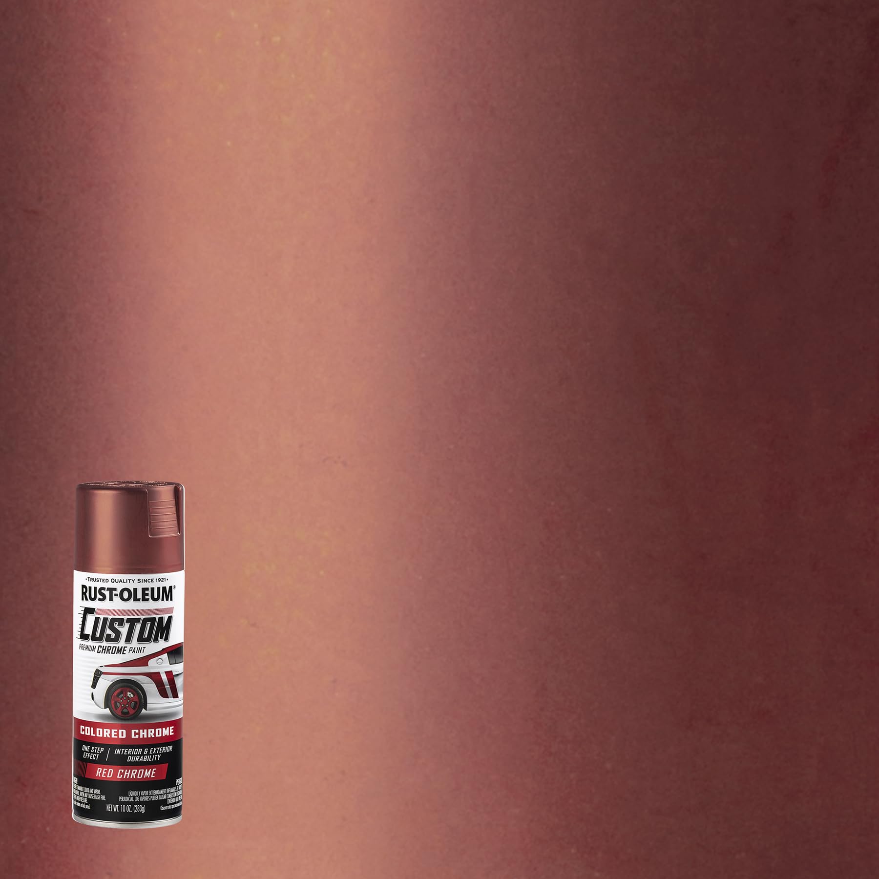 Rust-Oleum 340561-6PK Automotive Custom Chrome Spray Paint, 10 oz, Red, 6 Pack