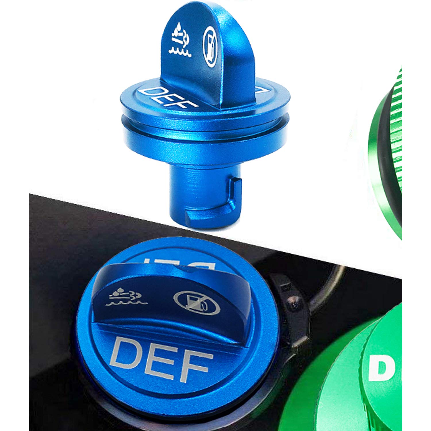 Aluminum Def Fuel Tank Cap For Dodge, Aluminum Def Cap Combo For Dodge Ram Truck 1500 2500 3500