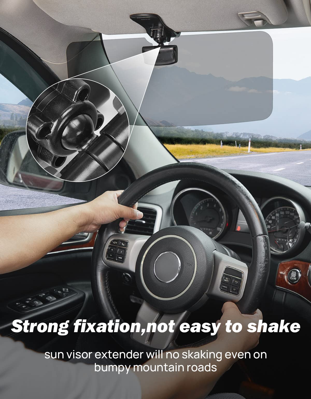 JOYTUTUS SUV Sun Visor Extender, Polarized UV400 Anti-Glare Protection, Medium Size, 1 Pack, Model A1916