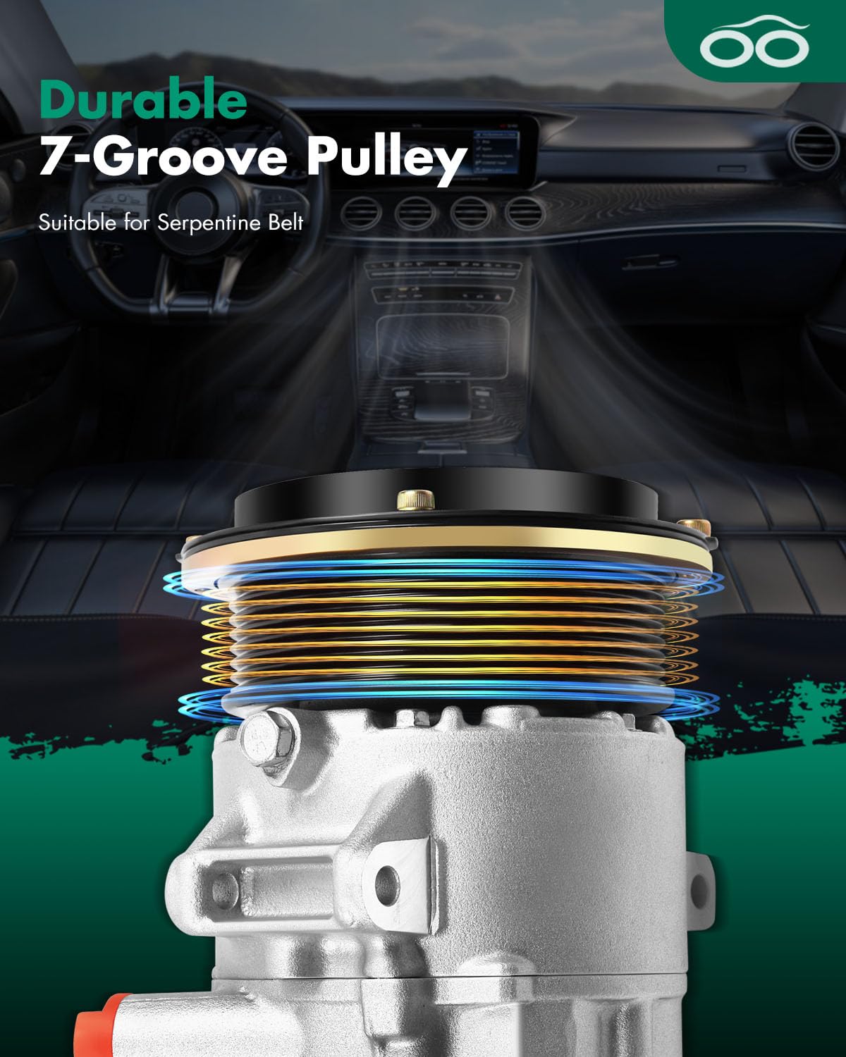 Scitoo Ac Compressor Fits For T-Oyota Camry T-Oyota Rav4 2.4L 2006 2007 2008 2009 Co 11178Jc