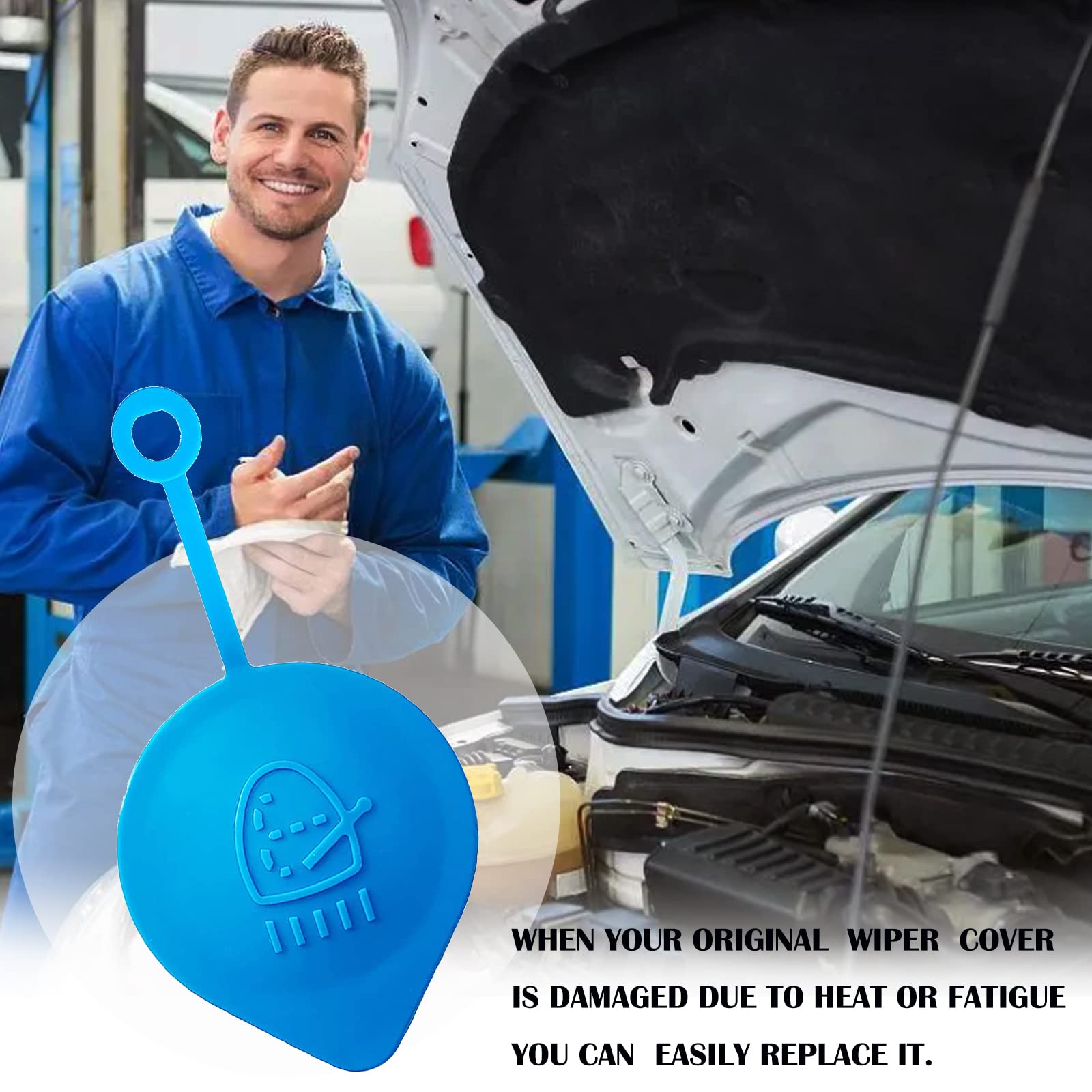 Windshield Washer Fluid Reservoir Cap - Windshield Wiper Fluid Cap Replacement Cap, Compatible With Honda Accord Civic Crv Crx, 38513-Sb0-961