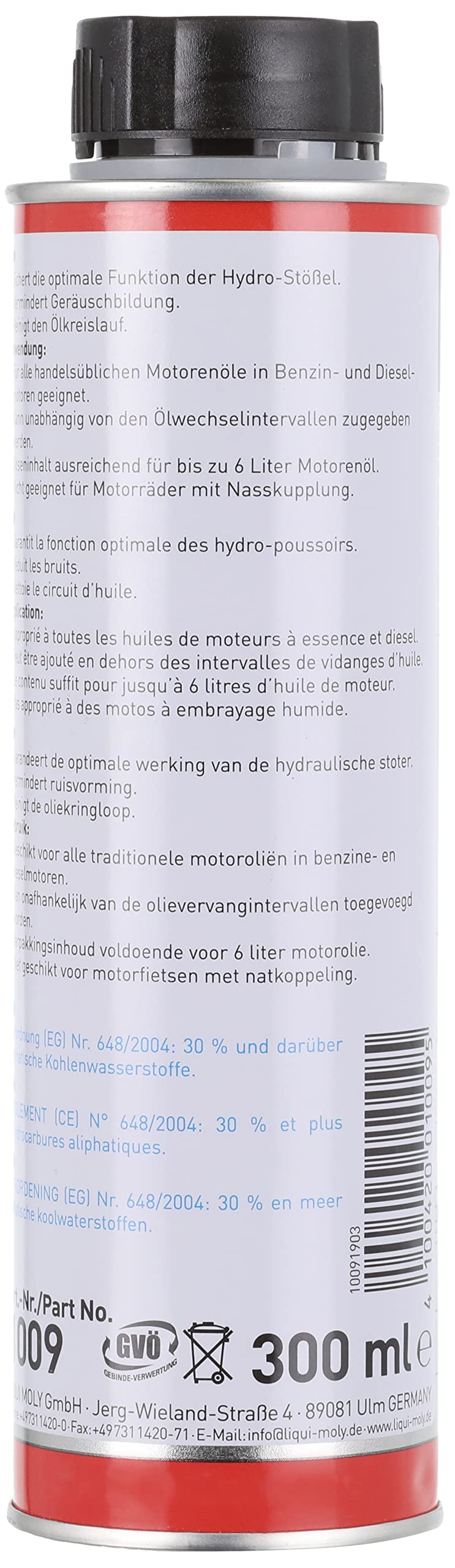 Liqui Moly Hydro-Stel-Additiv 300 Ml (1009) Hydro Valve Oil Additive