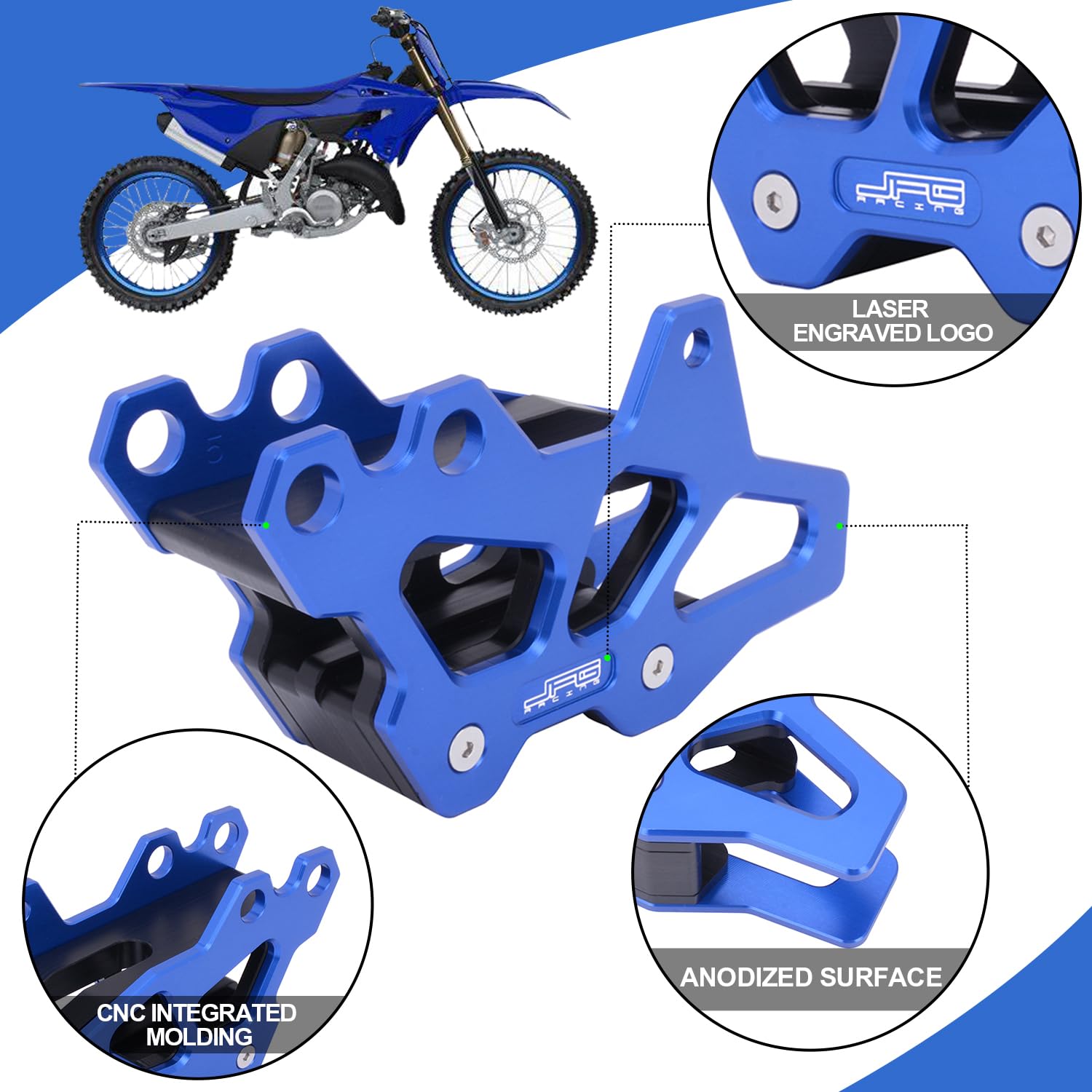 AnXin Motorcycle Chain Guide Guard Protection CNC for YZ125 YZ250 08-23 YZ250F YZ450F 07-23 YZ125X 17-23 YZ250X 16-23 WR250F WR4